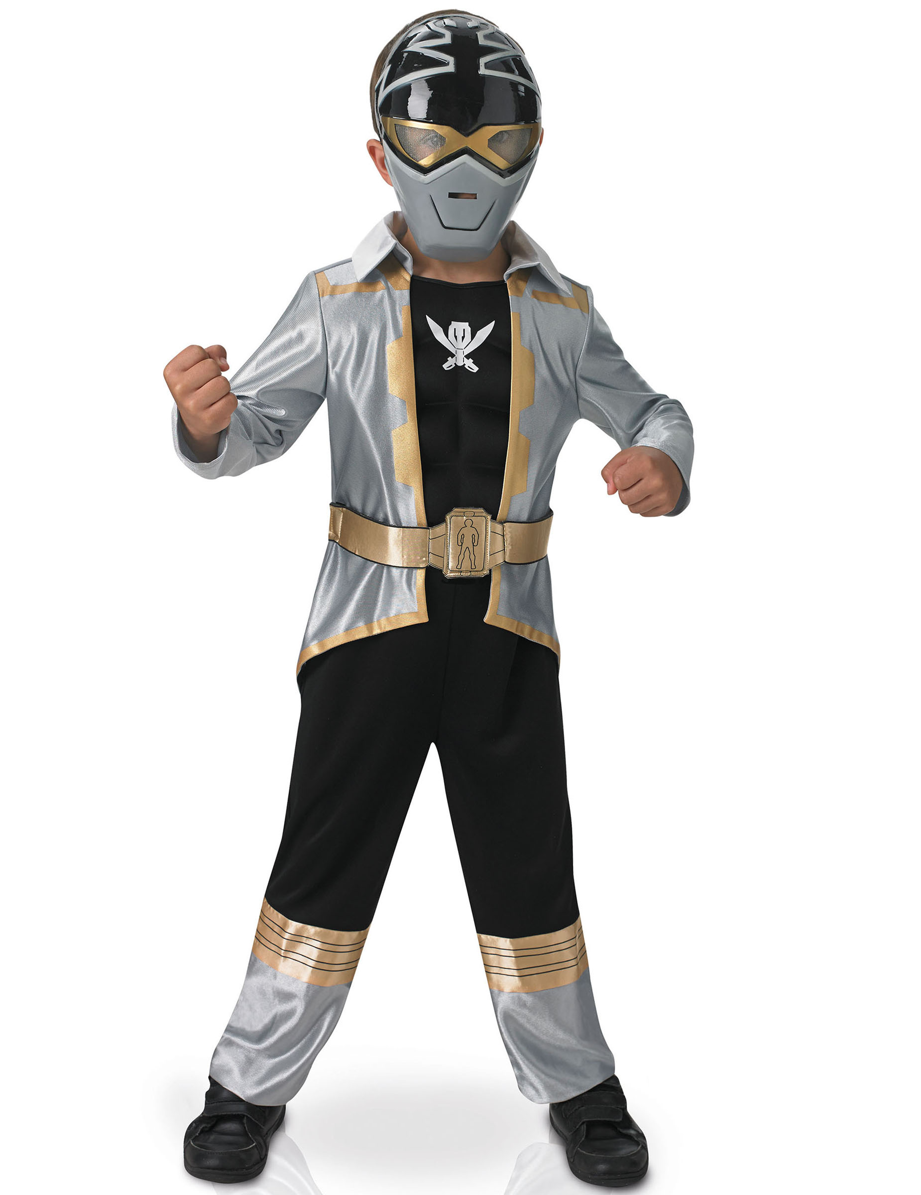 Déguisement 3D EVA Power Rangers Silver super mega force enfant