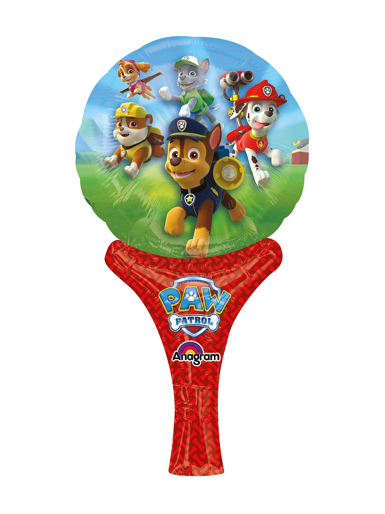 Ballon aluminium gonflable Pat'Patrouille 15 x 30 cm