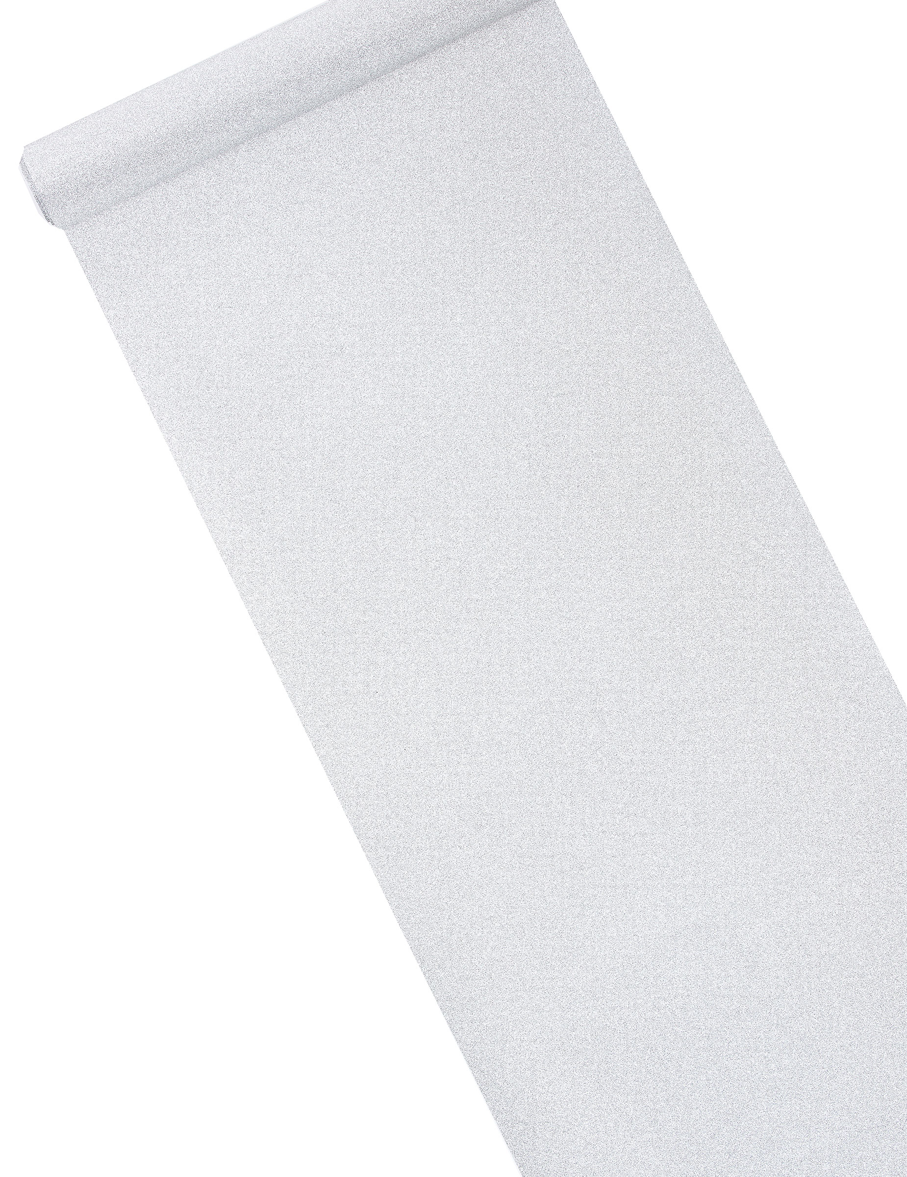 Chemin de table argenté à paillettes 28 cm x 5 m effet métal