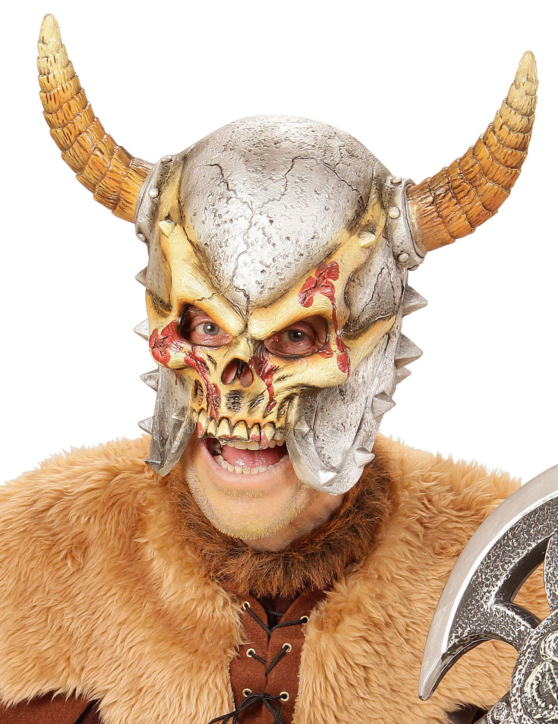 Masque intégral squelette viking adulte Halloween