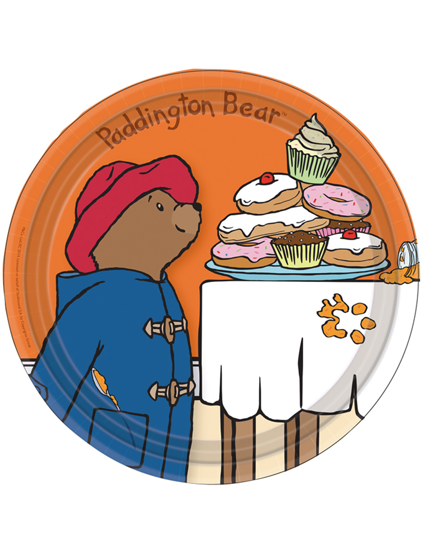 8 Assiettes en carton Paddington 23 cm