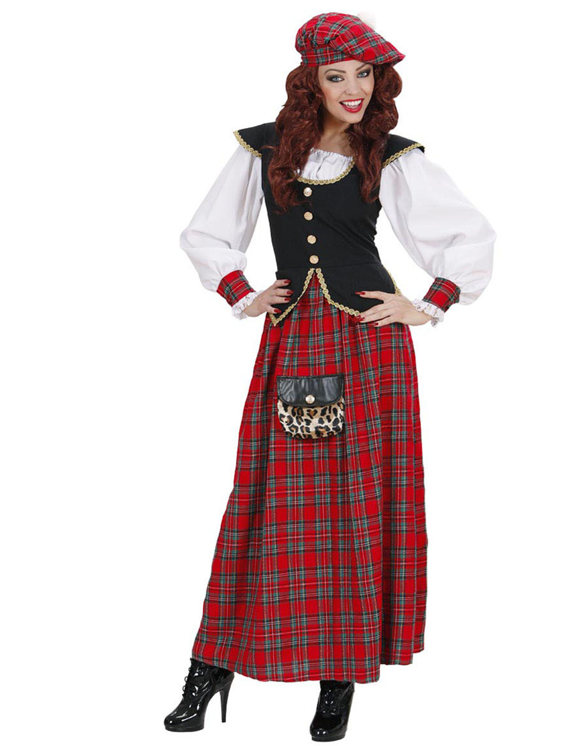 Déguisement écossaise robe longue femme
