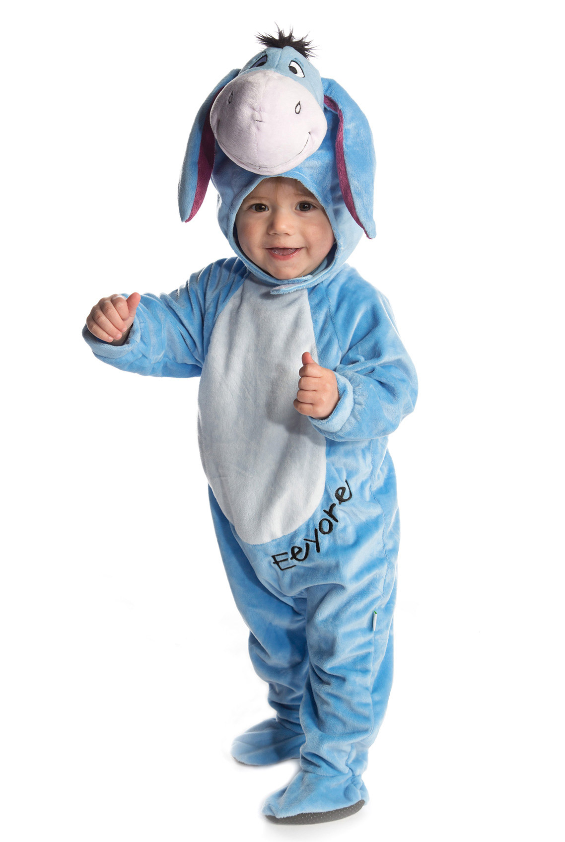 Déguisement bébé grenouillère avec tête 3D Bourriquet