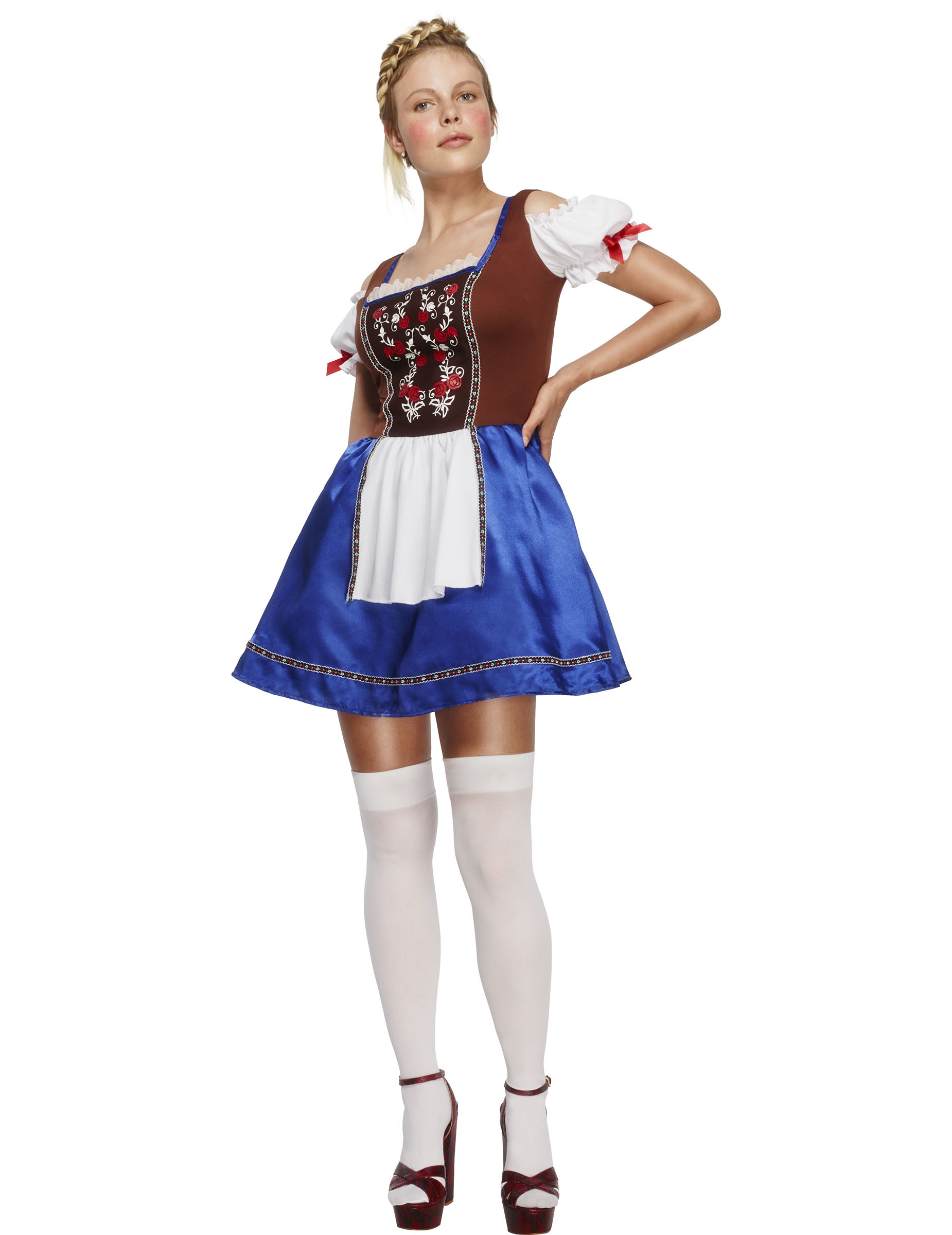 Déguisement serveuse bavaroise bleue femme