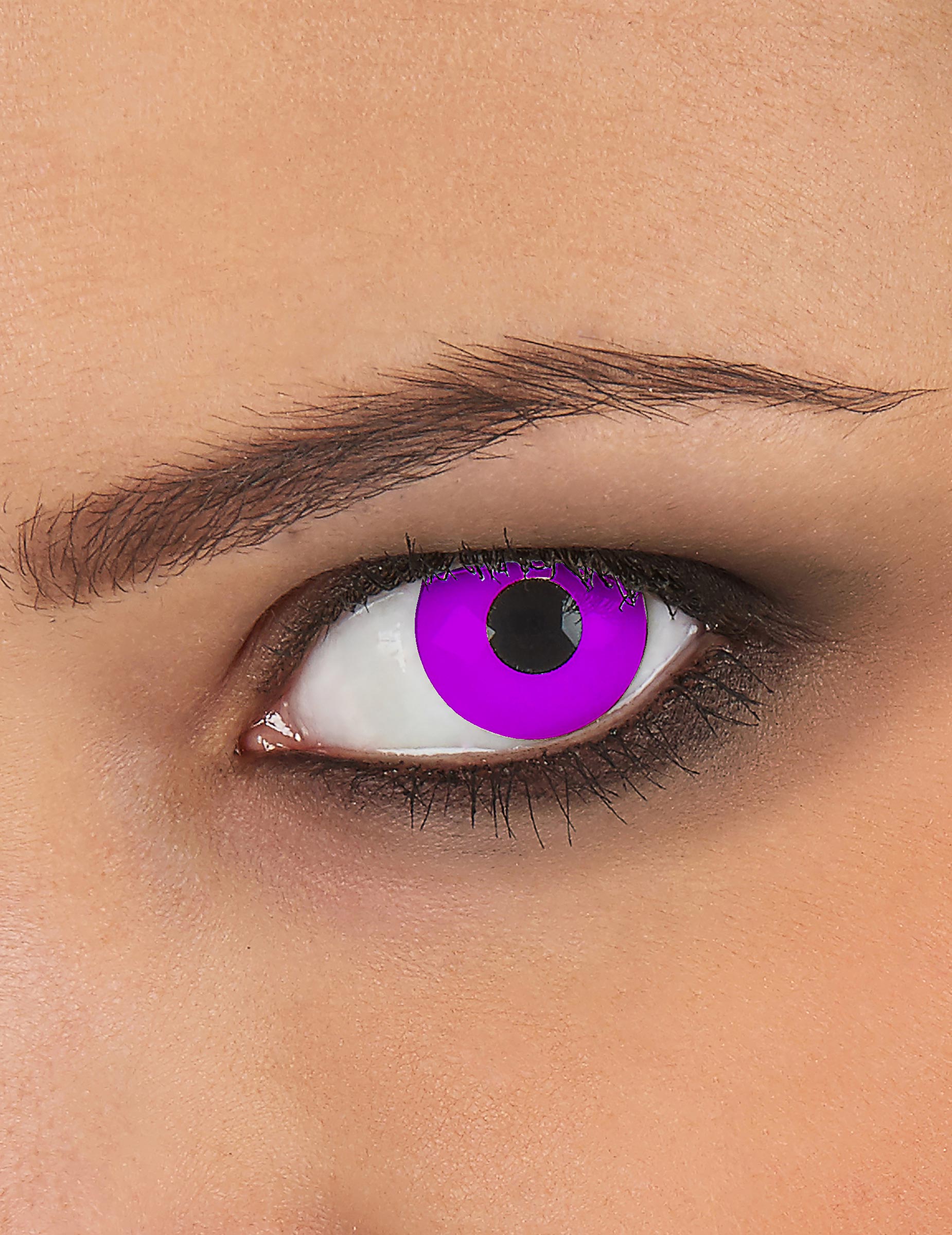 Lentilles fantaisie oeil violet 3 mois adulte