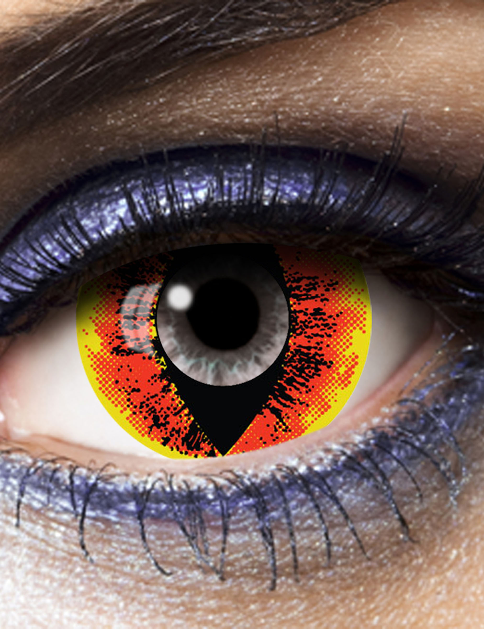Lentilles de contact oeil enflammé adulte