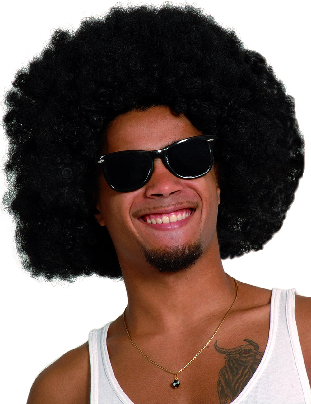 Perruque afro noire adulte