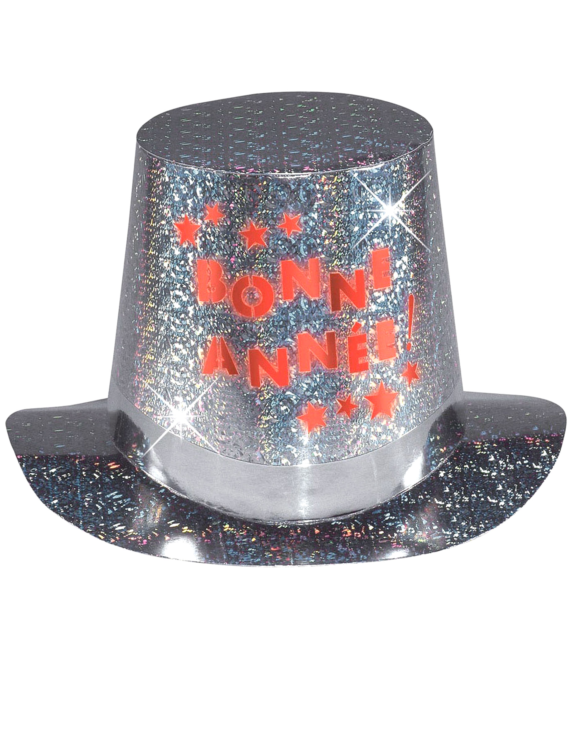 Chapeau haut de forme Bonne année lumineux adulte
