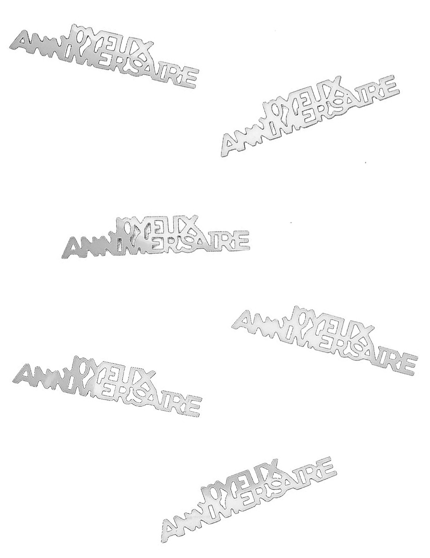 Confettis Joyeux Anniversaire blanc