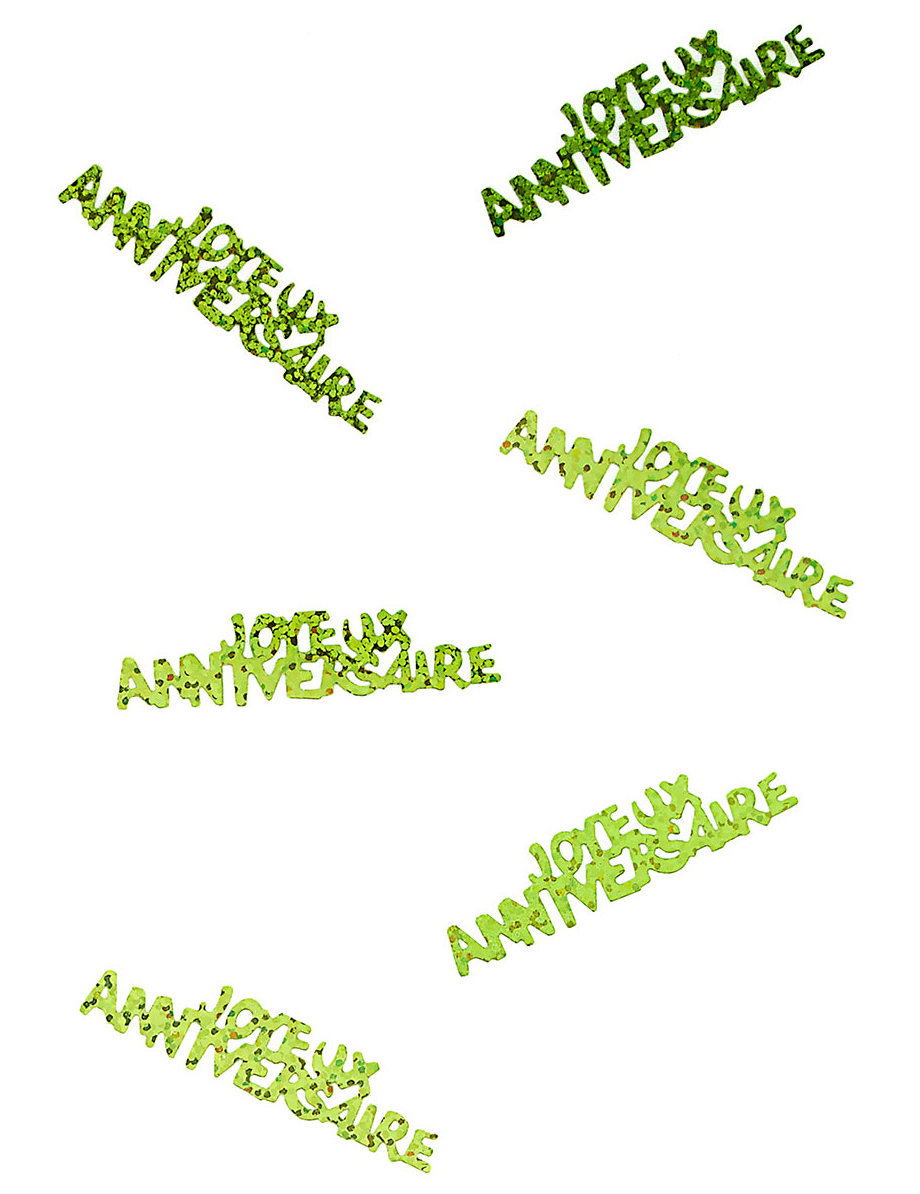 Confettis Joyeux anniversaire vert