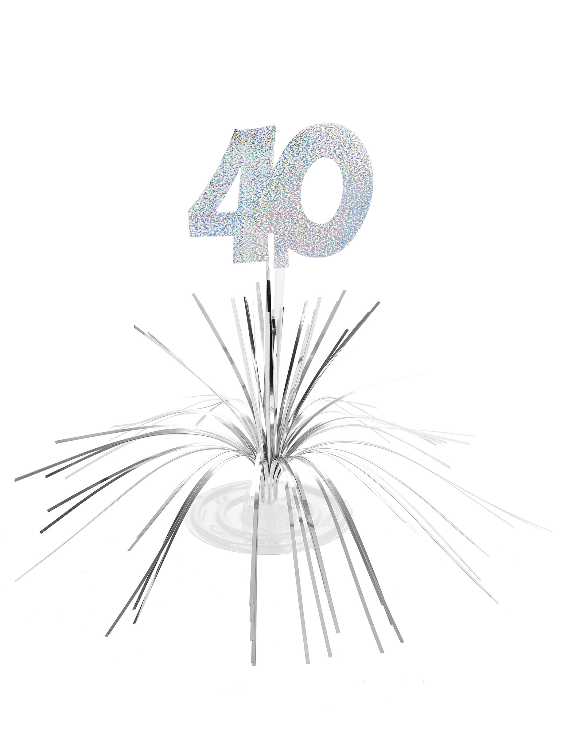 Centre de table 40 ans argent