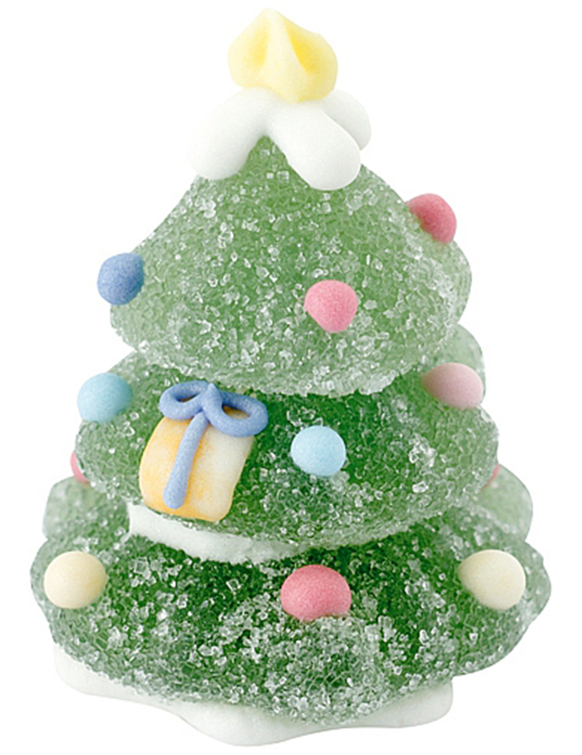 Sapin de Noël en sucre et gélatine