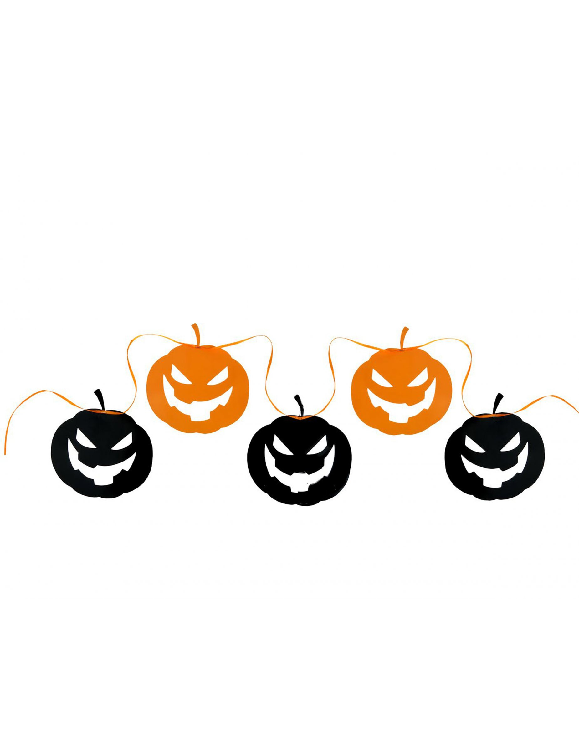 Guirlande citrouille noir et orange Halloween