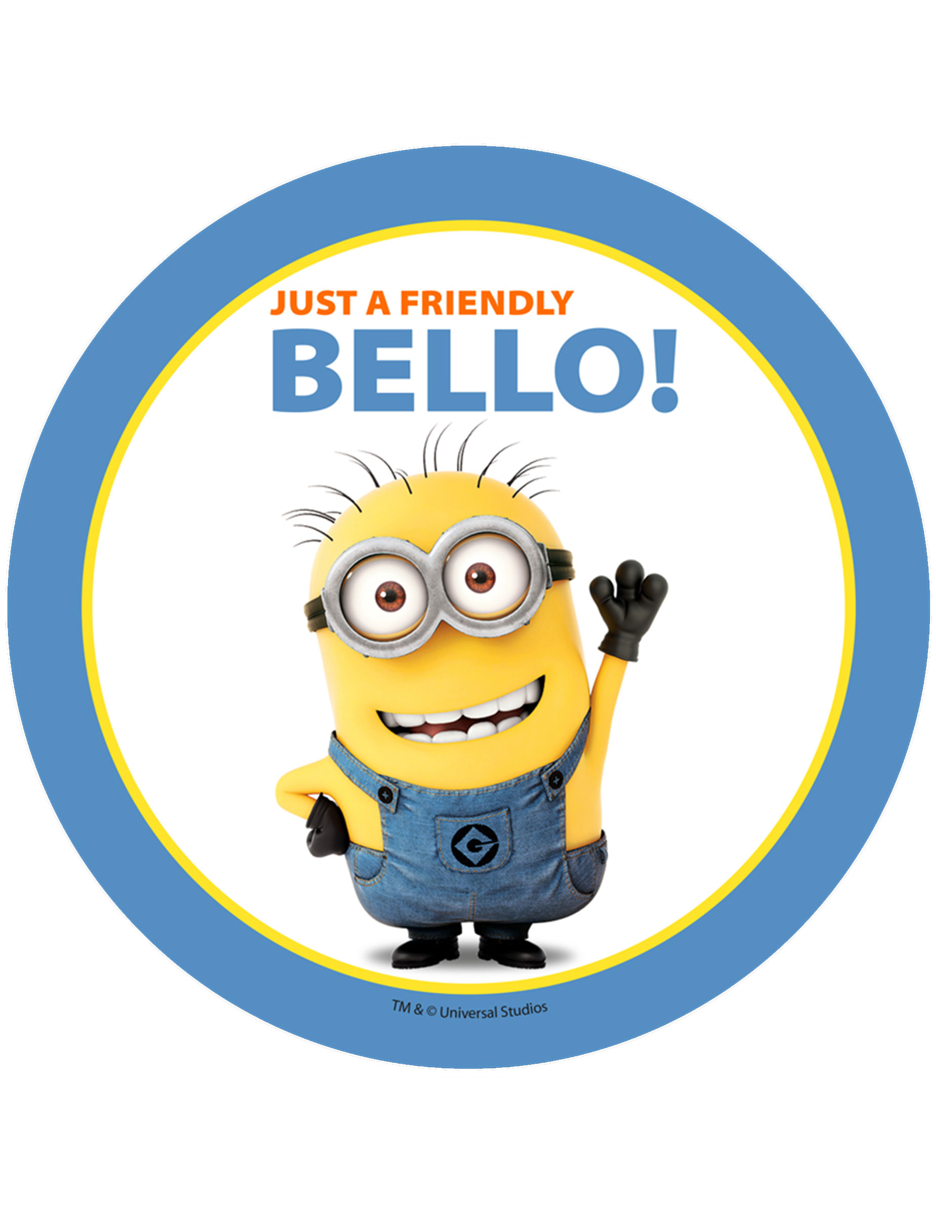 Disque azyme Bello Les Minions 20.5 cm