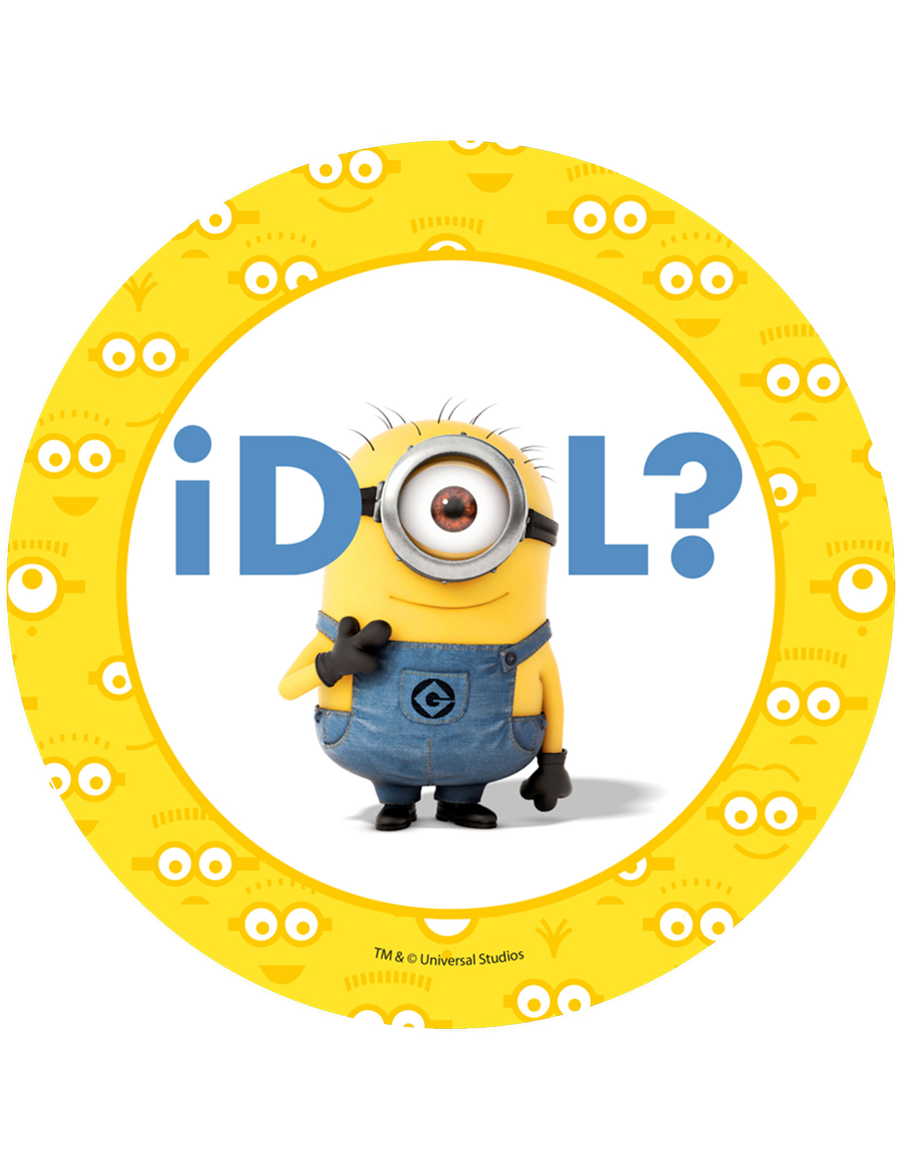 Disque azyme idol Les Minions 20.5 cm