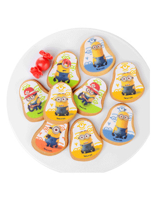 12 Décorations en sucre pour biscuits Minion