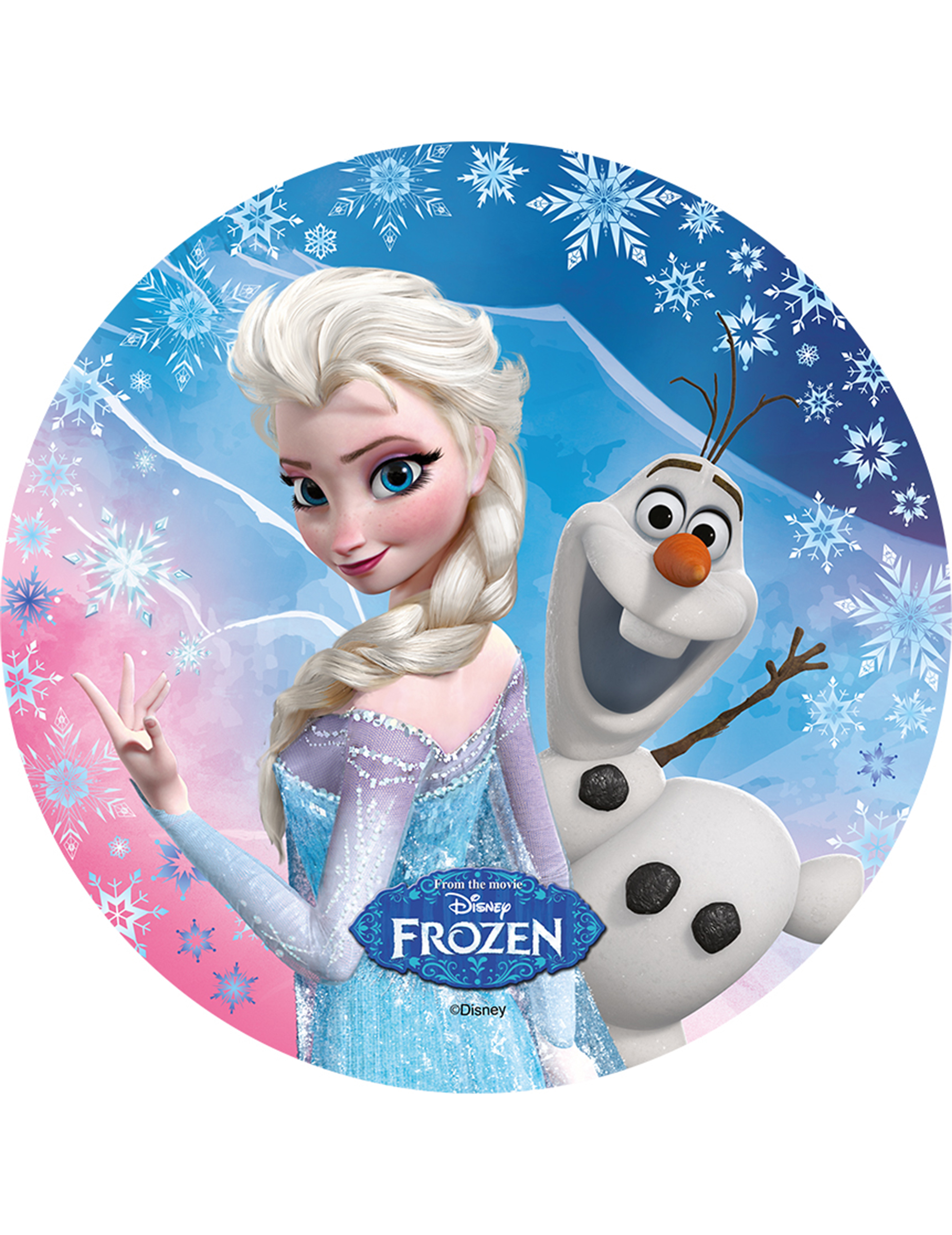 Disque azyme Le Reine des Neiges 20.5 cm