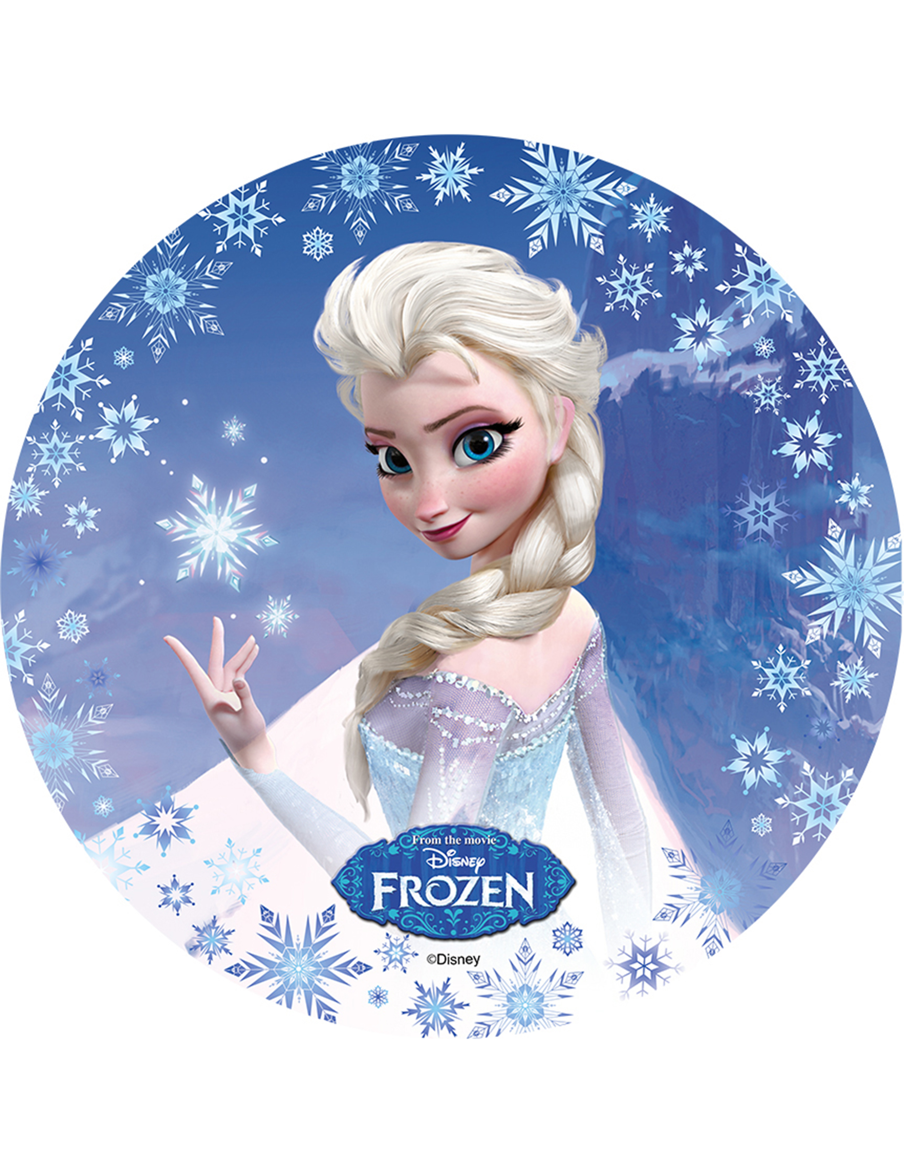 Disque azyme Elsa La Reine des Neiges 20.5 cm