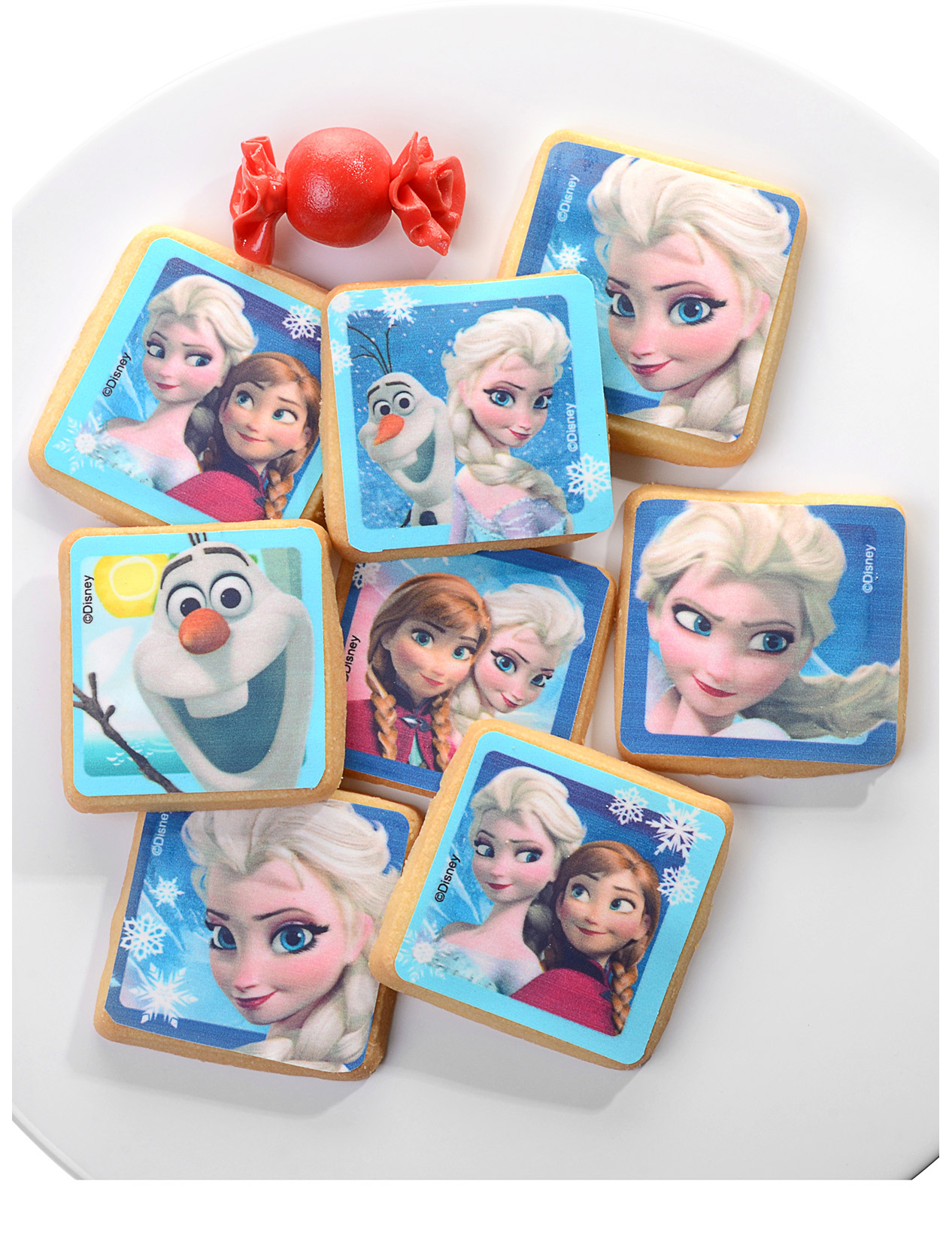 12 Décorations en sucre pour biscuits La Reine des Neiges