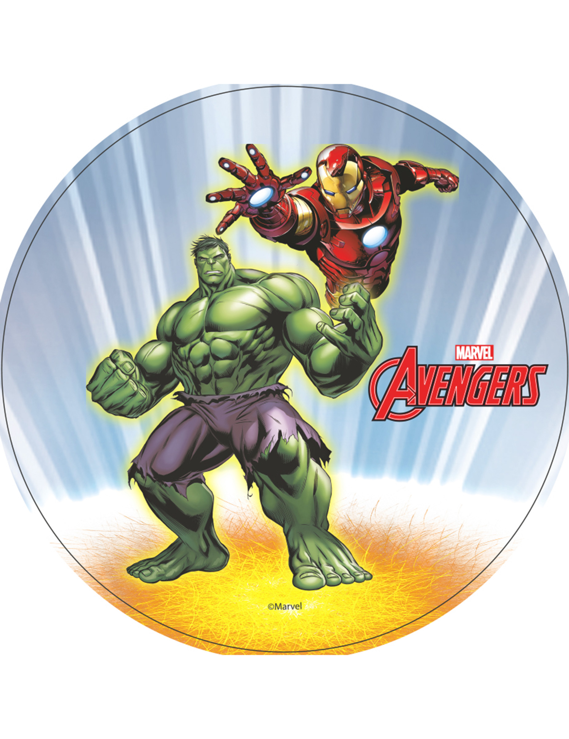 Disque azyme Hulk et Iron Man Avengers