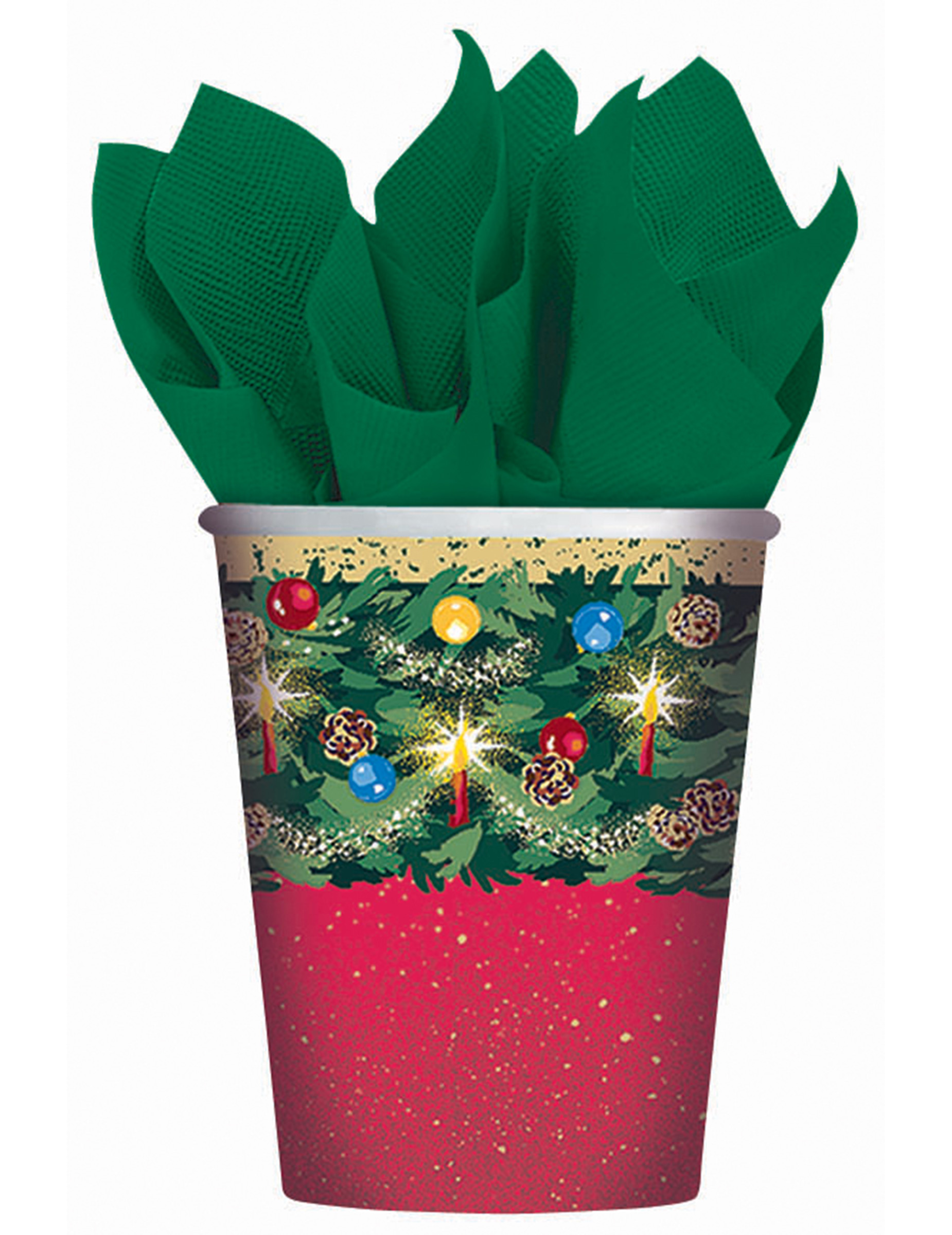 8 Gobelets sapin traditionnel 266 ml
