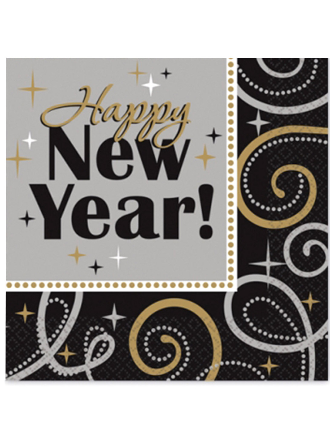 16 Serviettes Happy New Year