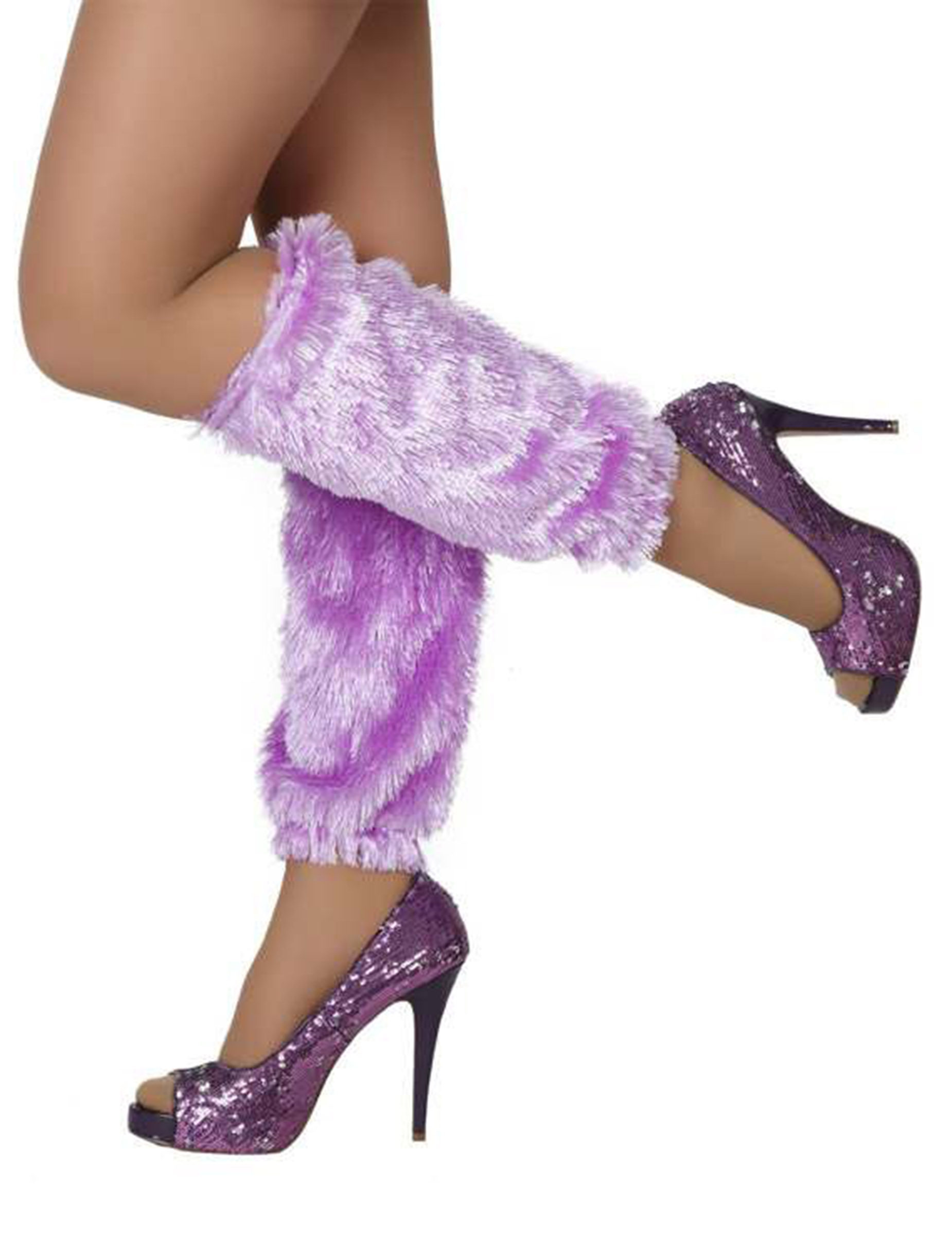 Jambières fourrure violettes