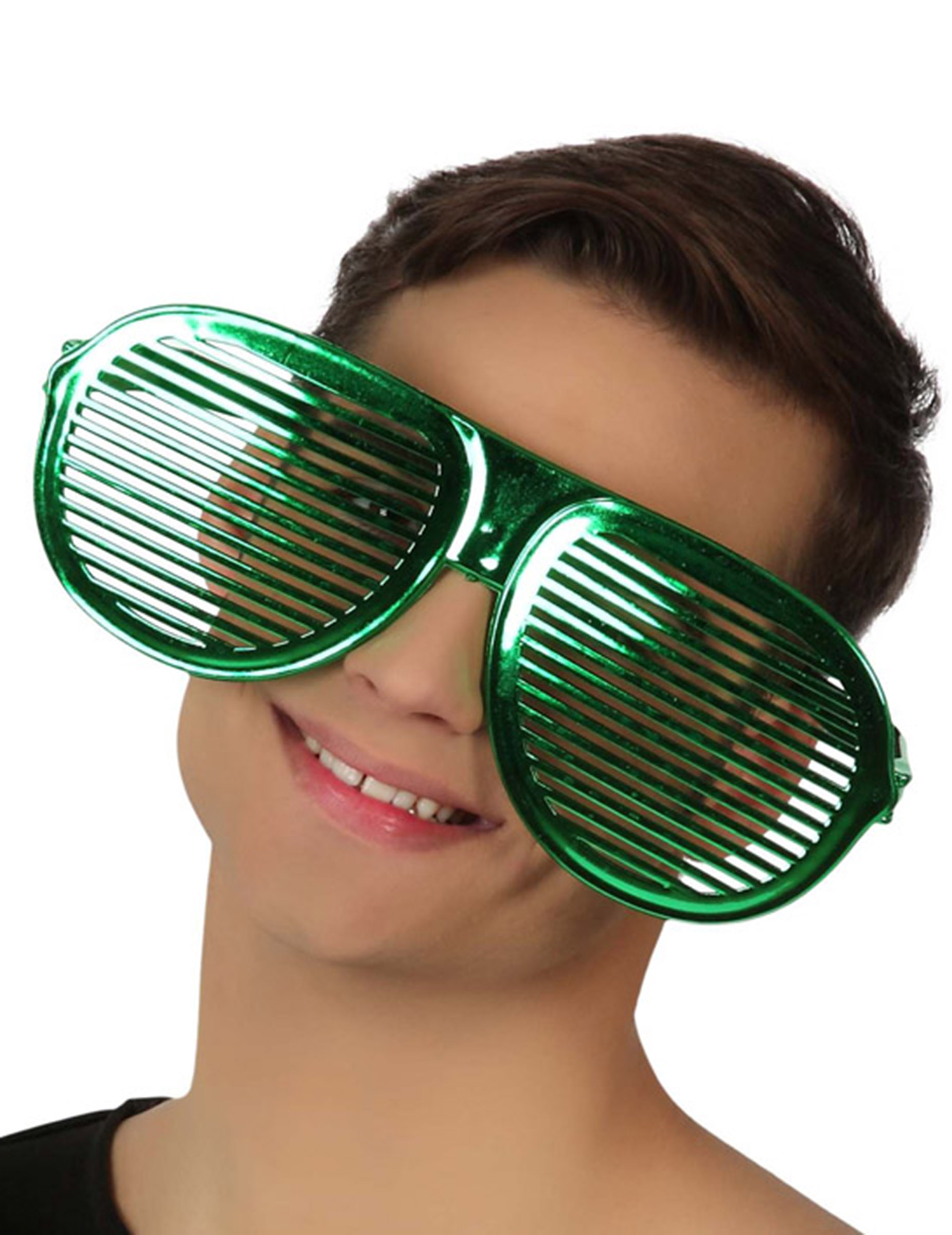 Lunettes géantes ajourées vertes