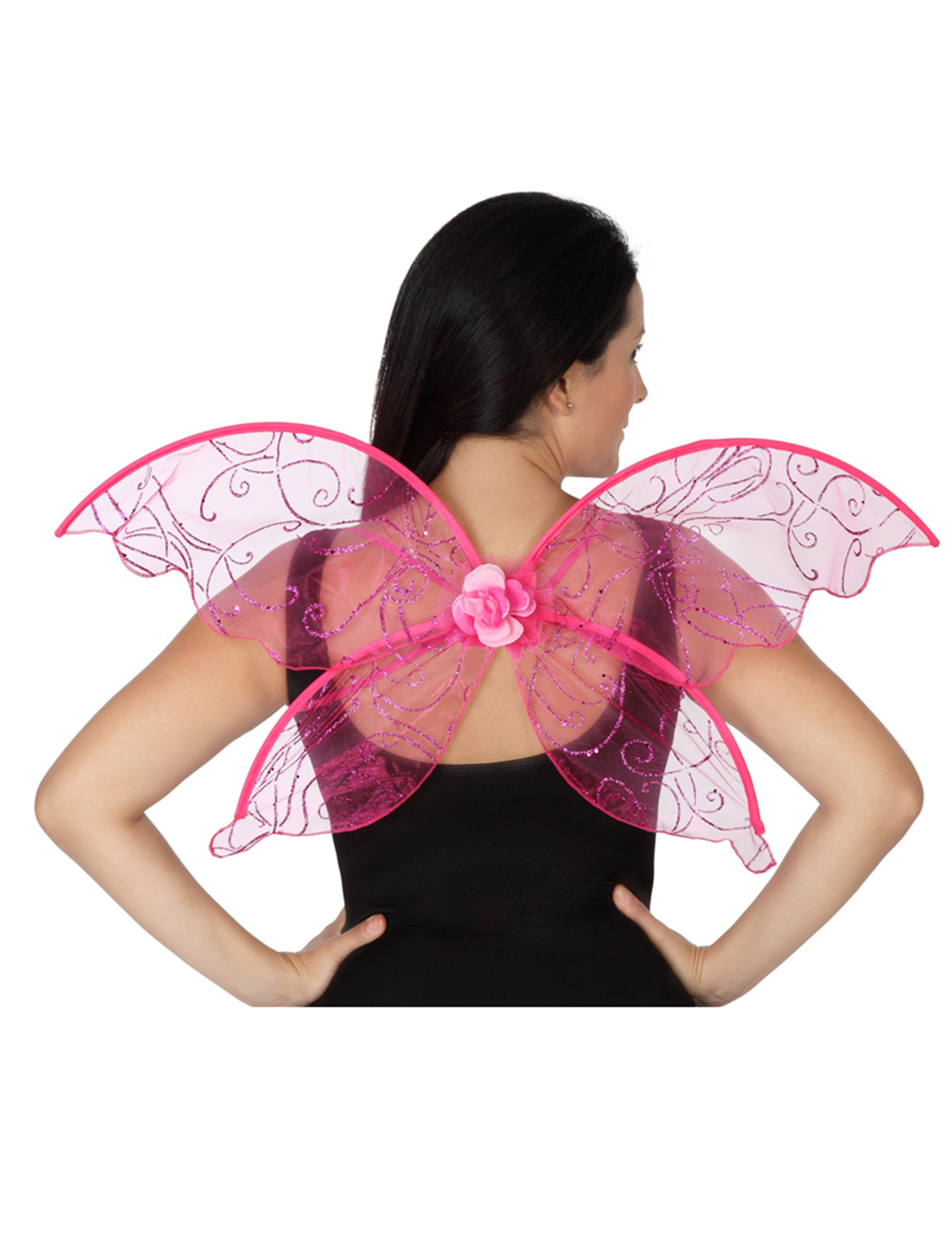 Ailes de papillion roses adulte