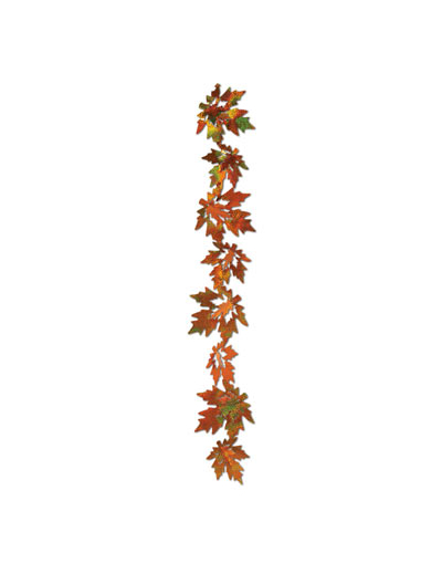 2 Guirlandes feuilles d'automne brillantes