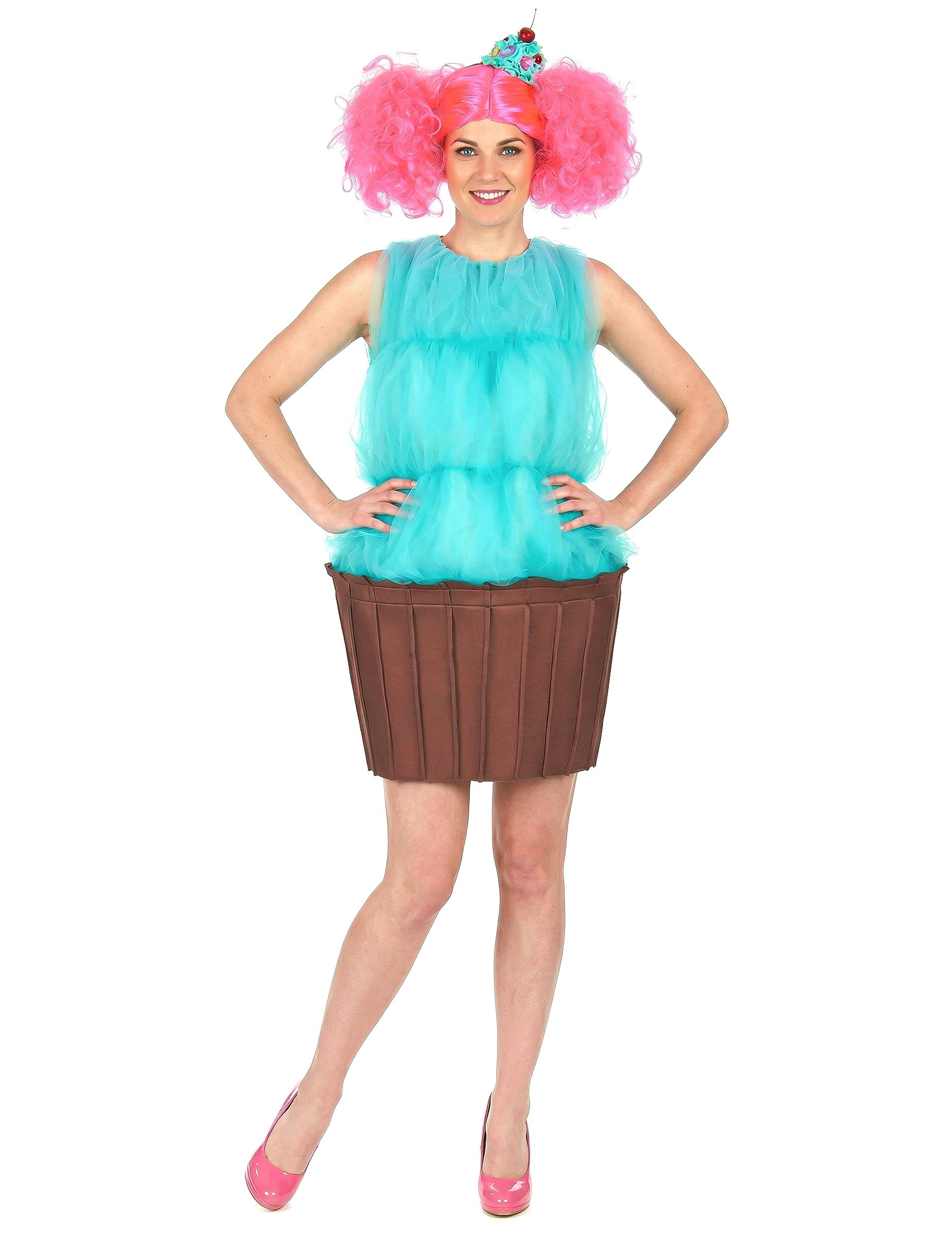 Déguisement cupcake turquoise femme