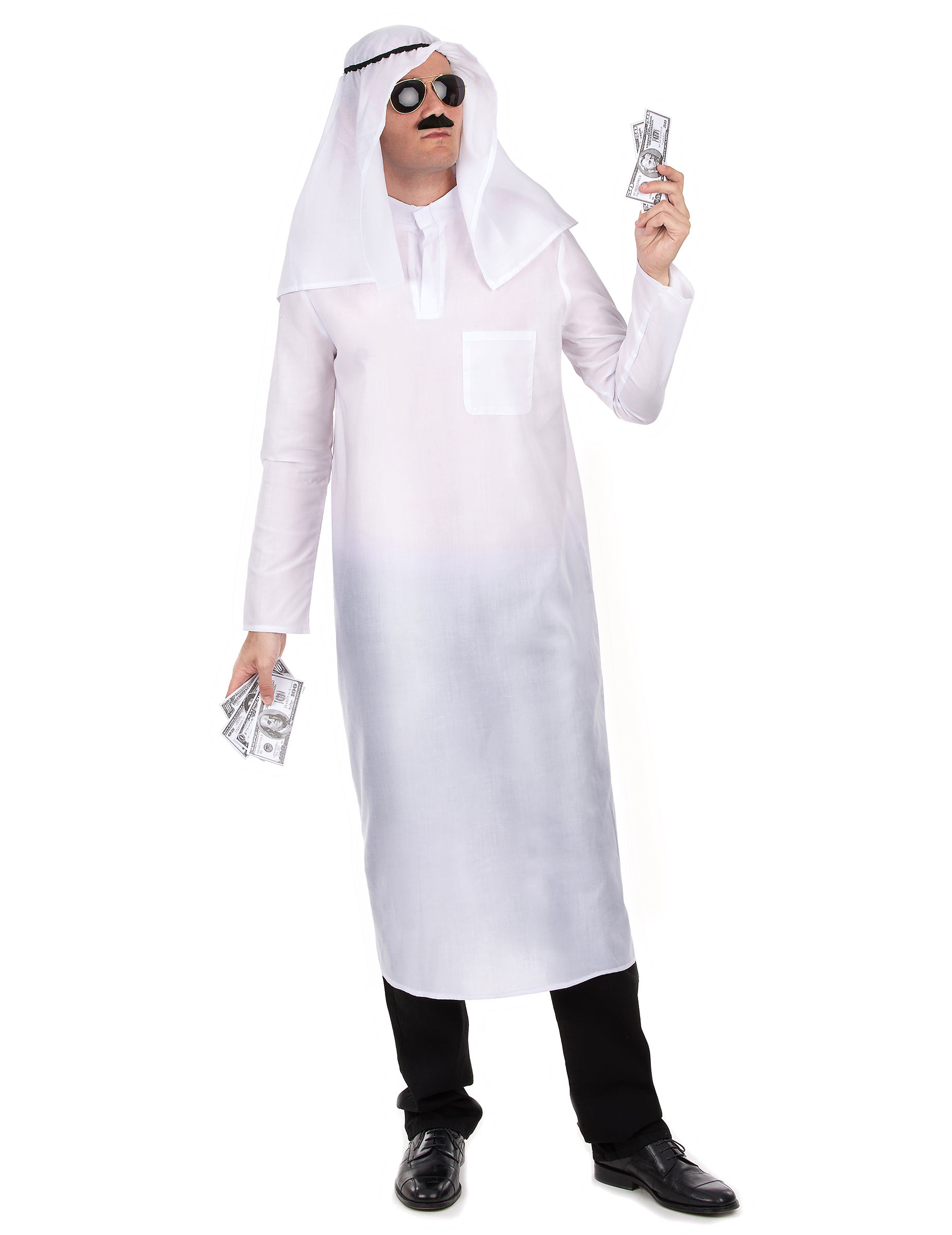 Déguisement cheikh arabe blanc homme