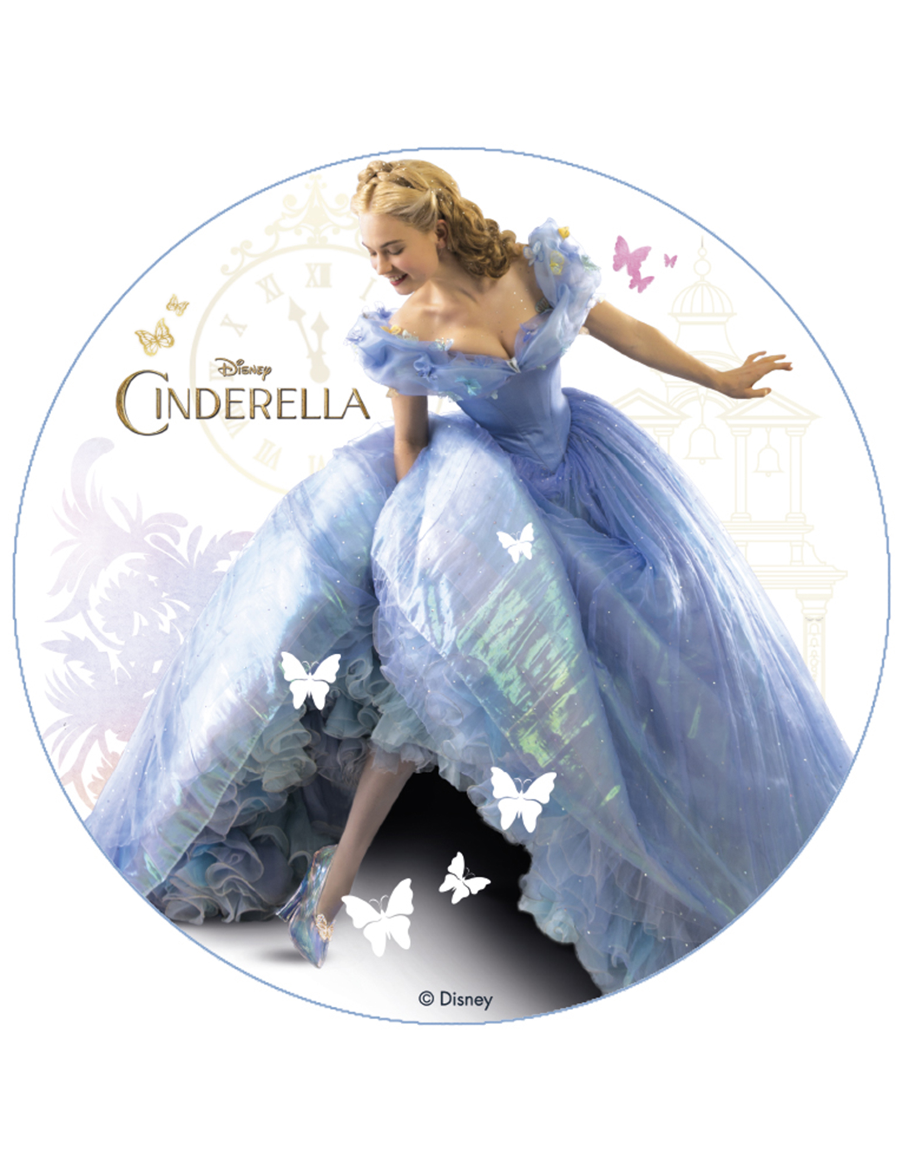 Disque en sucre Cendrillon 20 cm