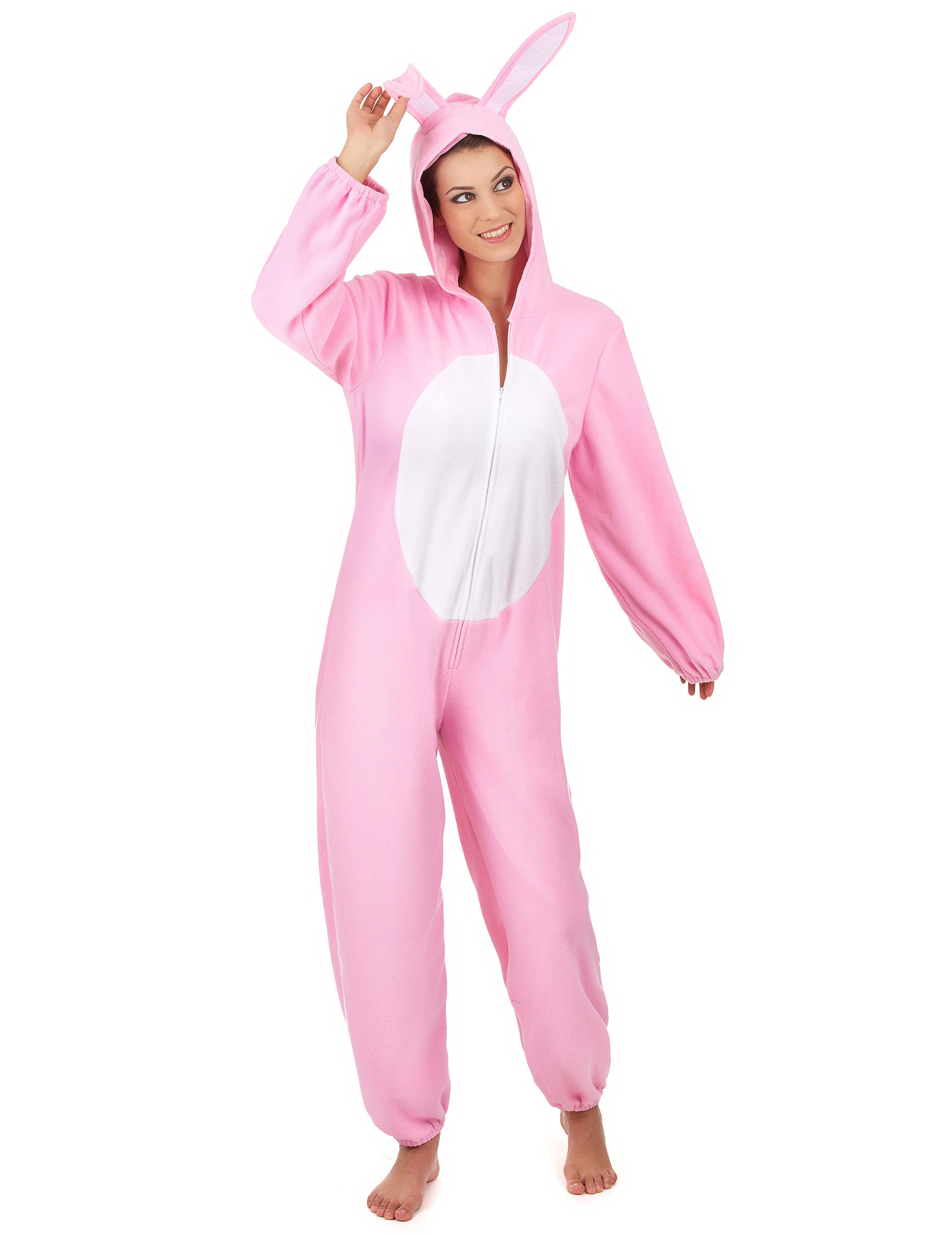 Déguisement lapin rose femme