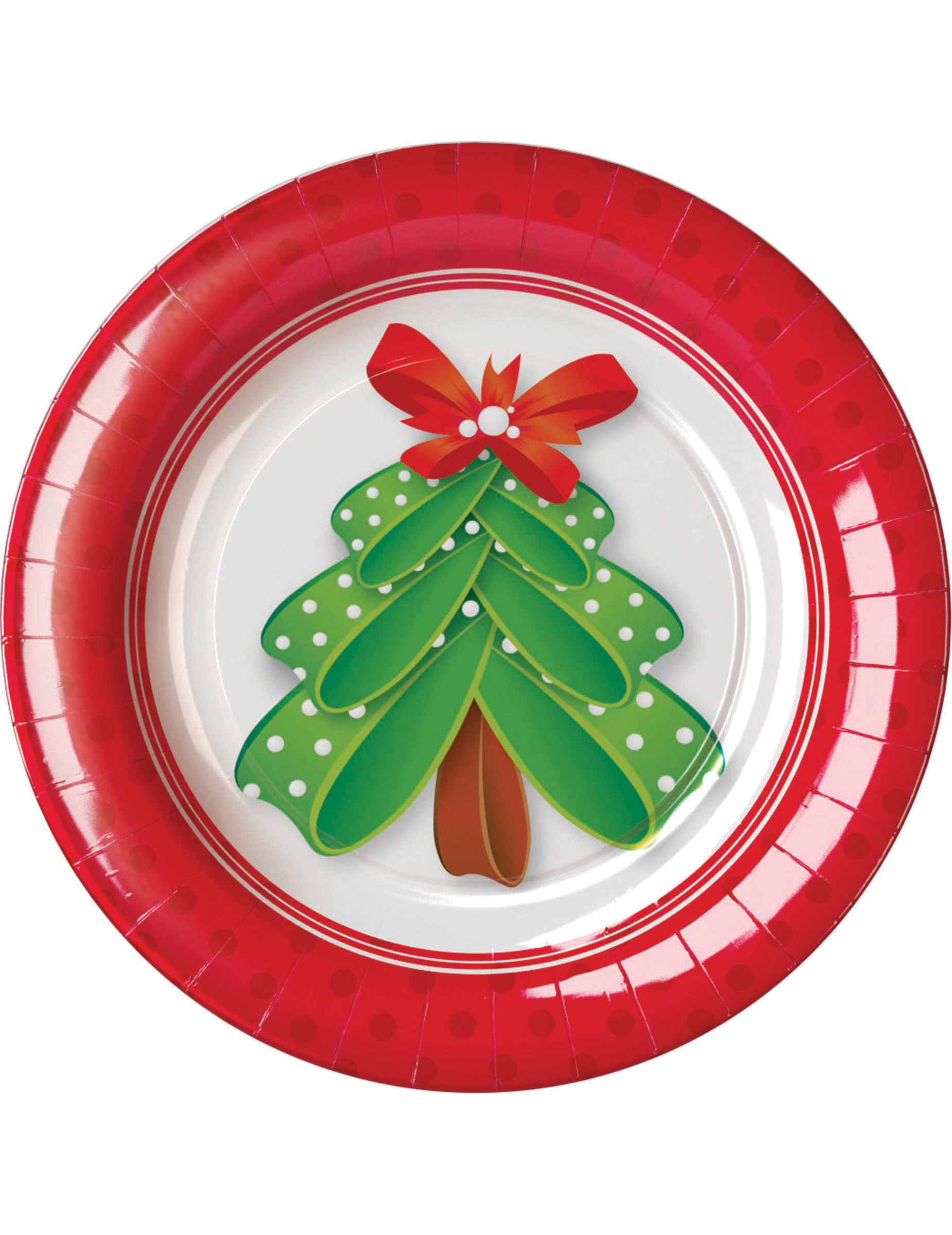 Assiettes en carton Joli Sapin Noël 18 cm