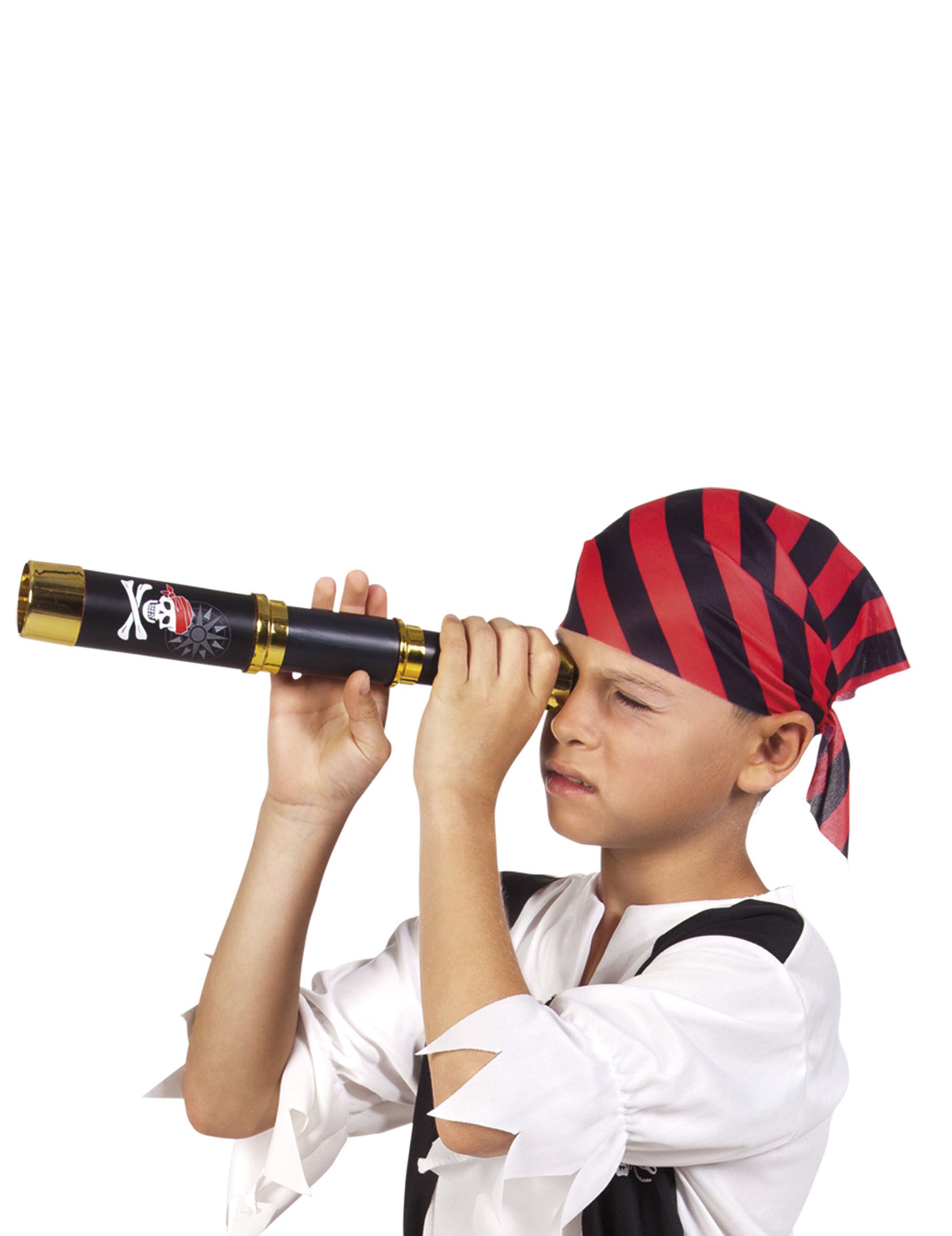 Longue vue de pirate noir 32 cm enfant