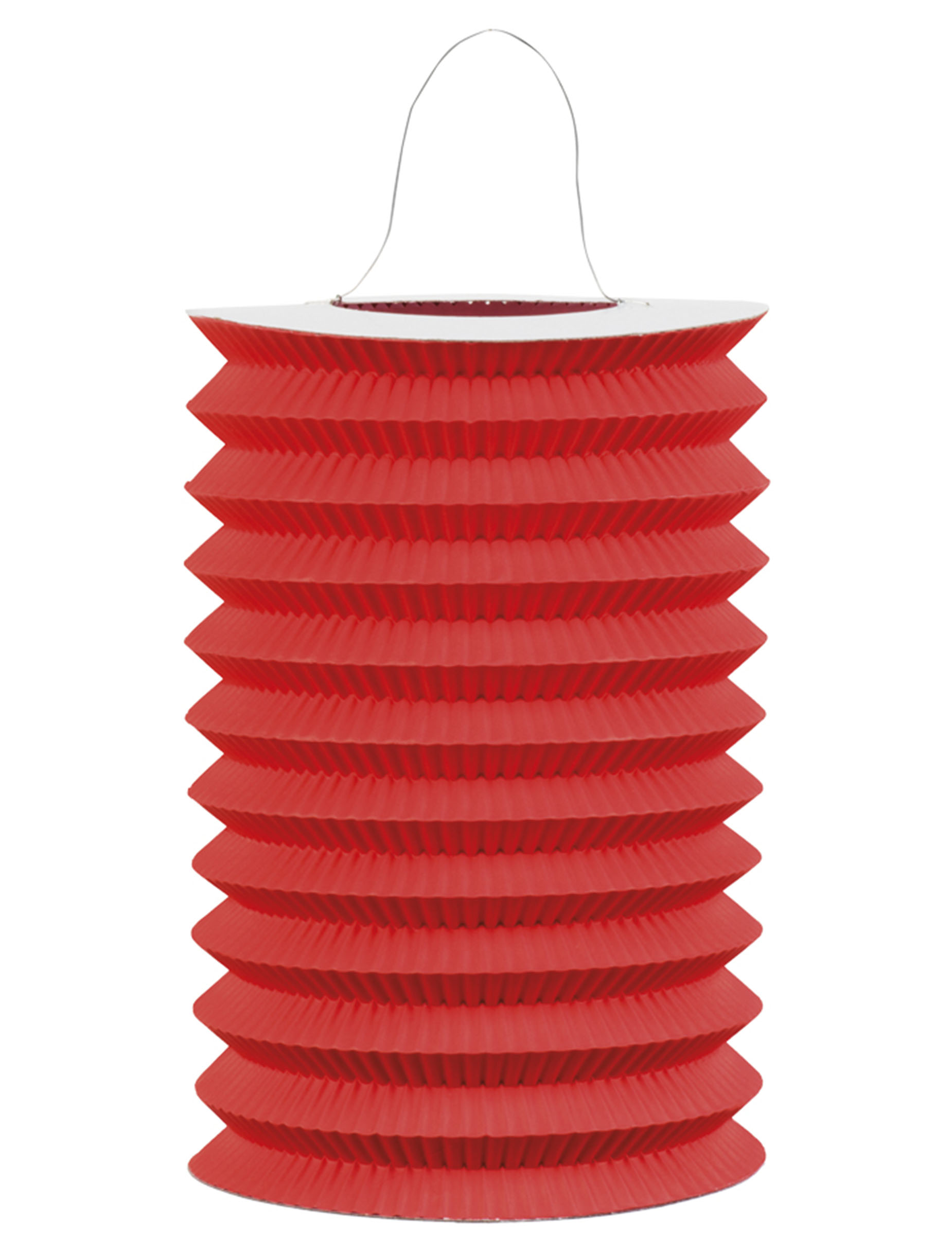 Lampion en papier rouge 15 cm