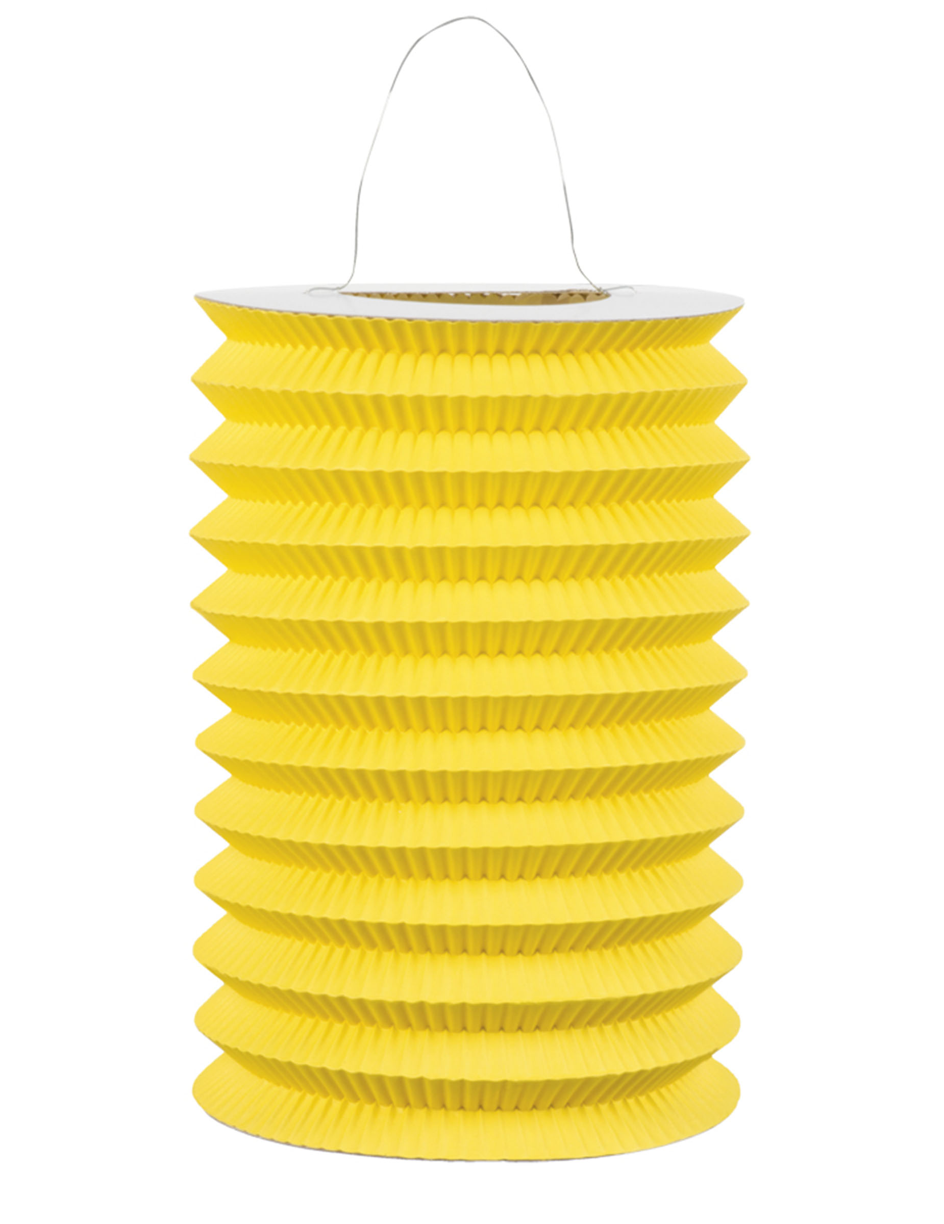 Lampion en papier jaune