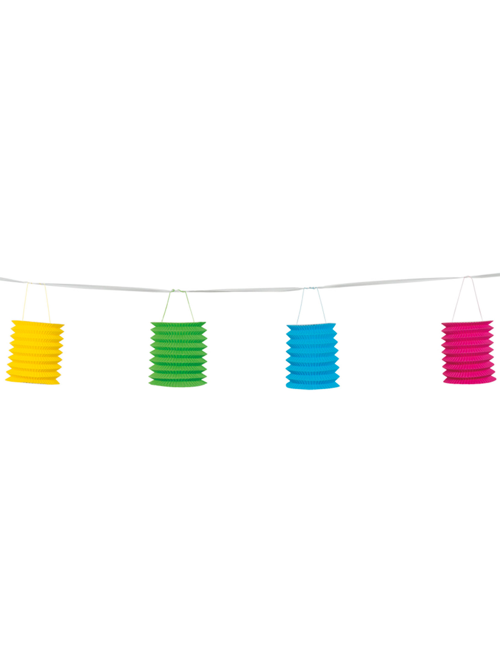 Guirlande 8 lampions en papier coloré