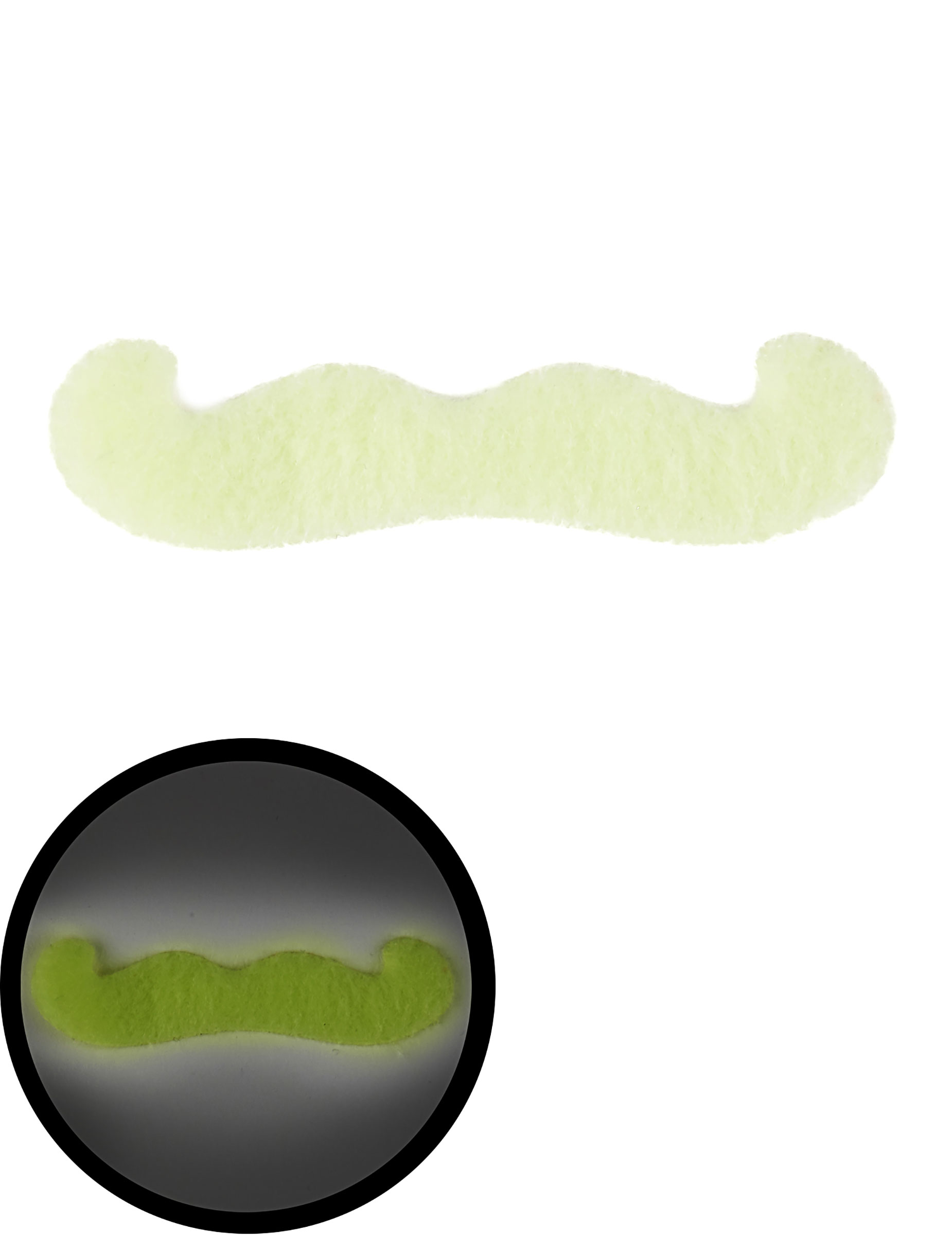 Moustache phosphorescente