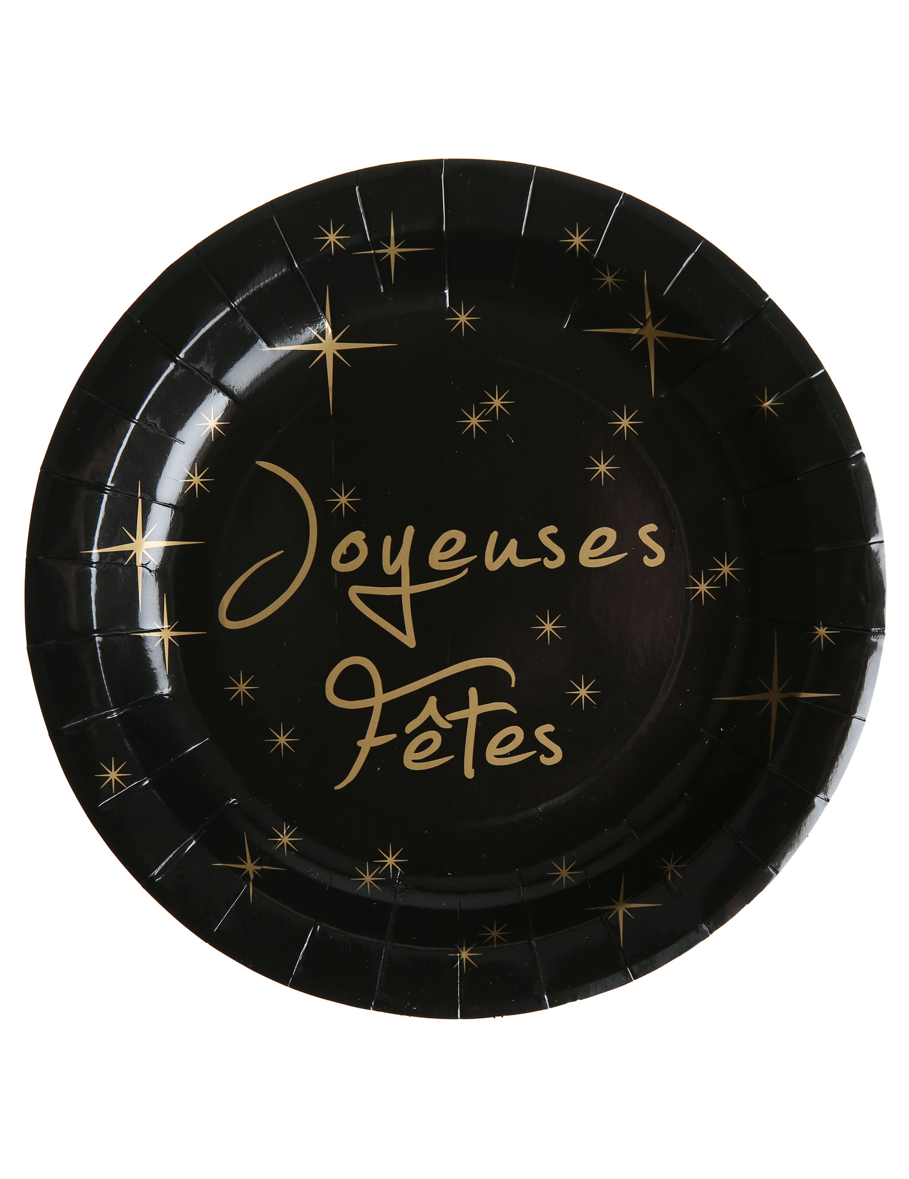 10 Assiettes en carton Joyeuses fêtes 22.5 cm