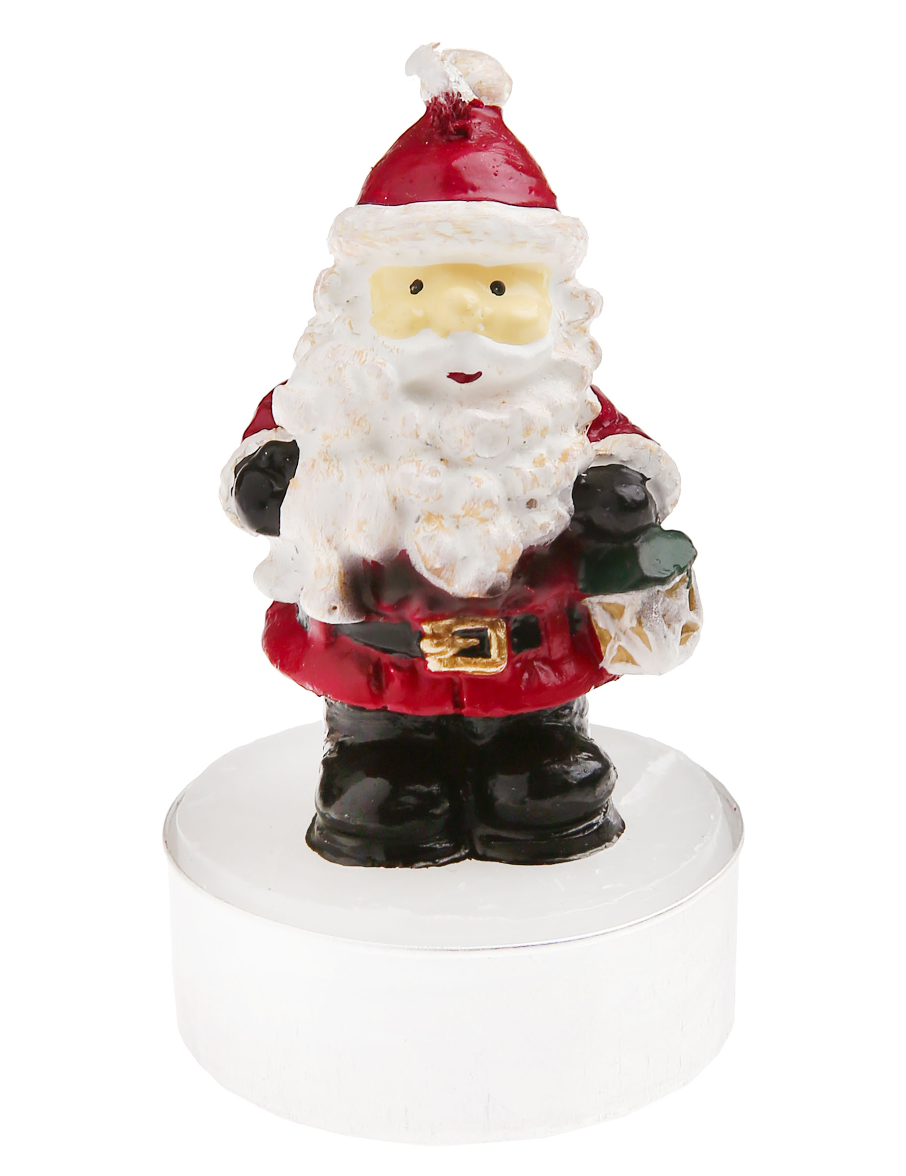 2 Bougies chauffe-plat Père Noël 6.5 cm
