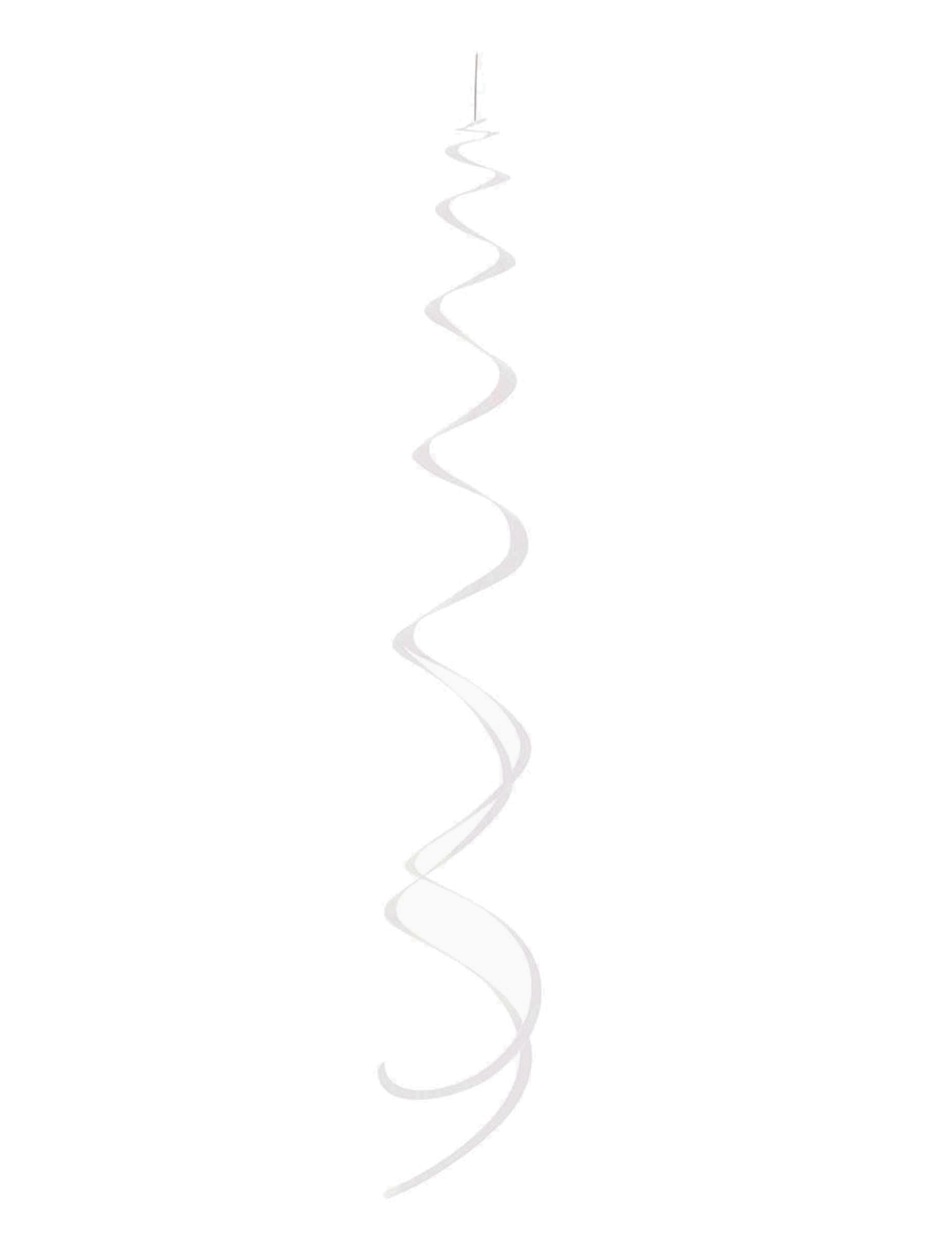 8 Suspensions spirales blanches 68 cm
