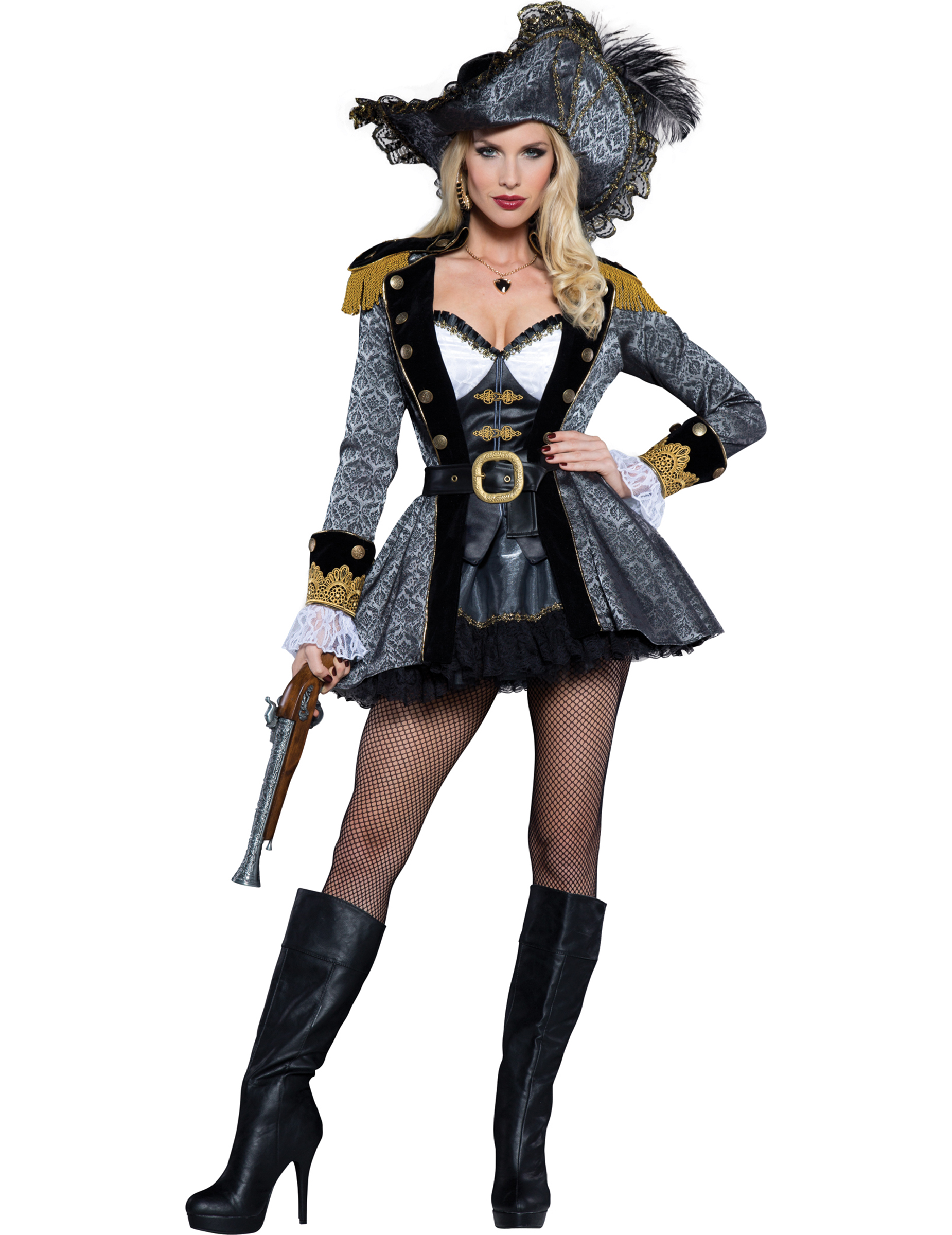 Déguisement Pirate des hautes mers femme - Premium