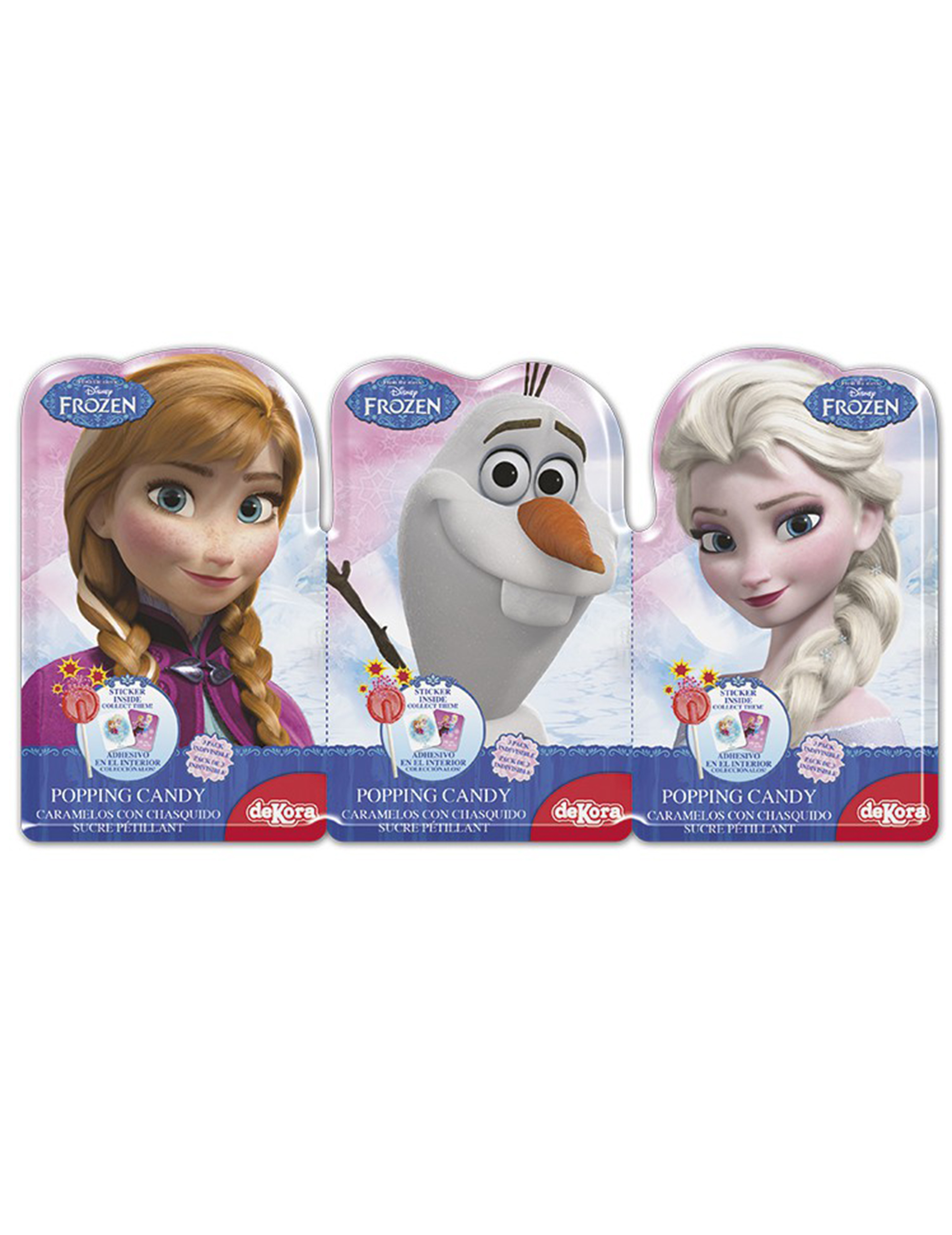 3 Sucettes et sucre pétillant La Reine des Neiges