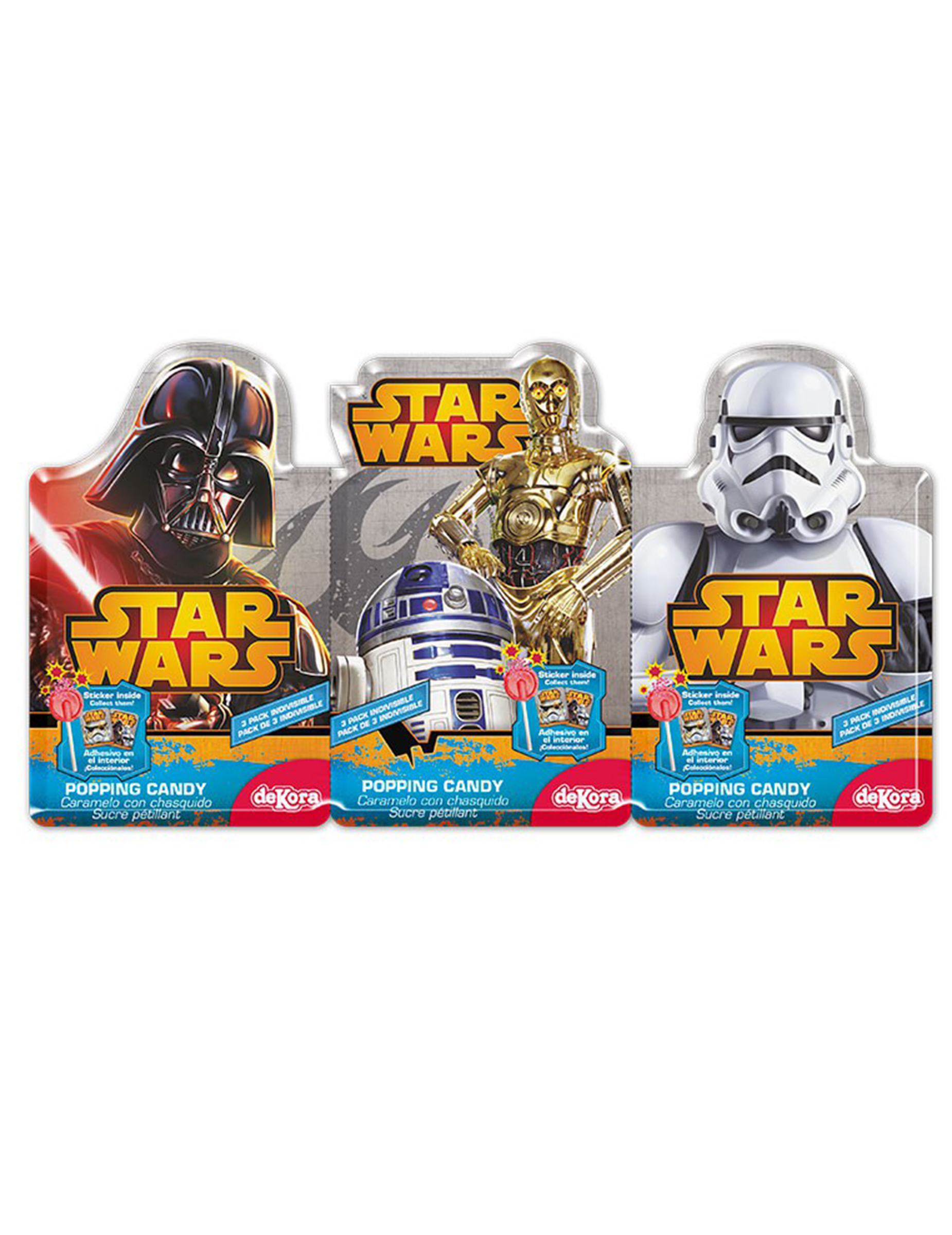 3 Sucettes et sucre pétillant Star Wars