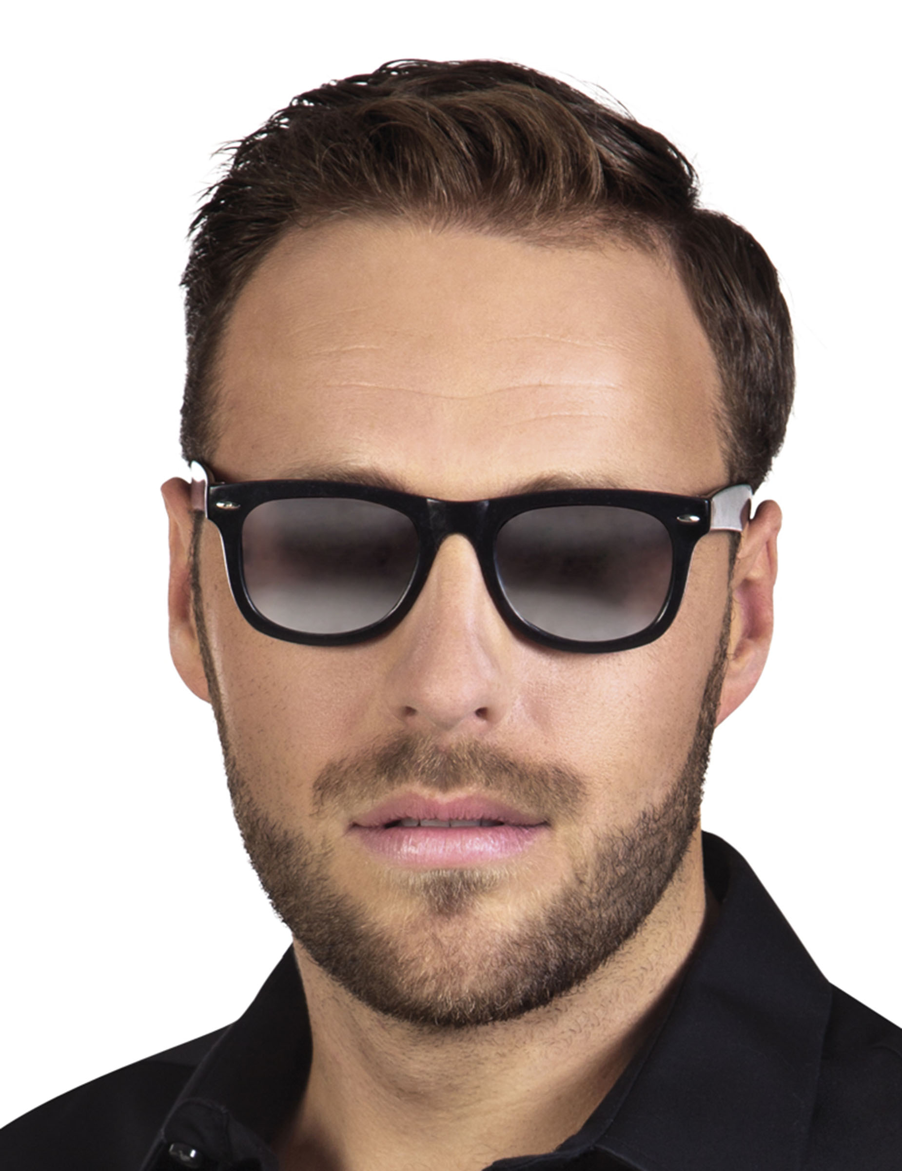 Lunettes noires effet miroir adulte
