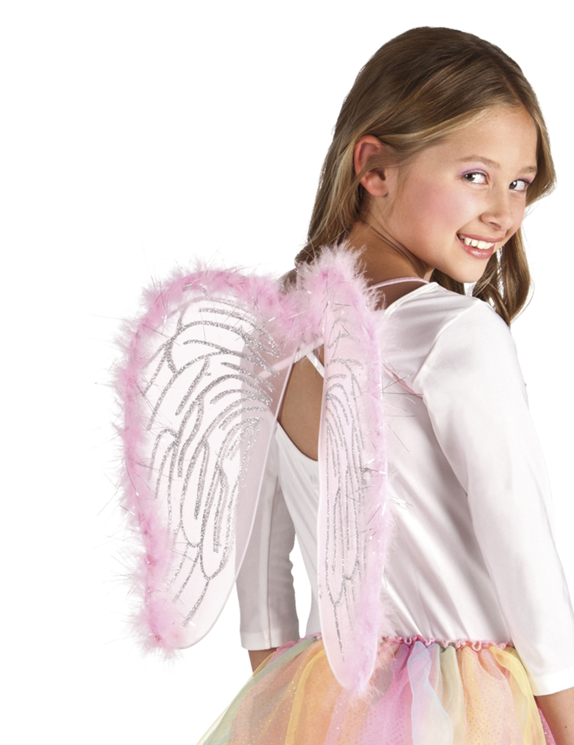 Ailes ange roses 40 x 33 cm enfant