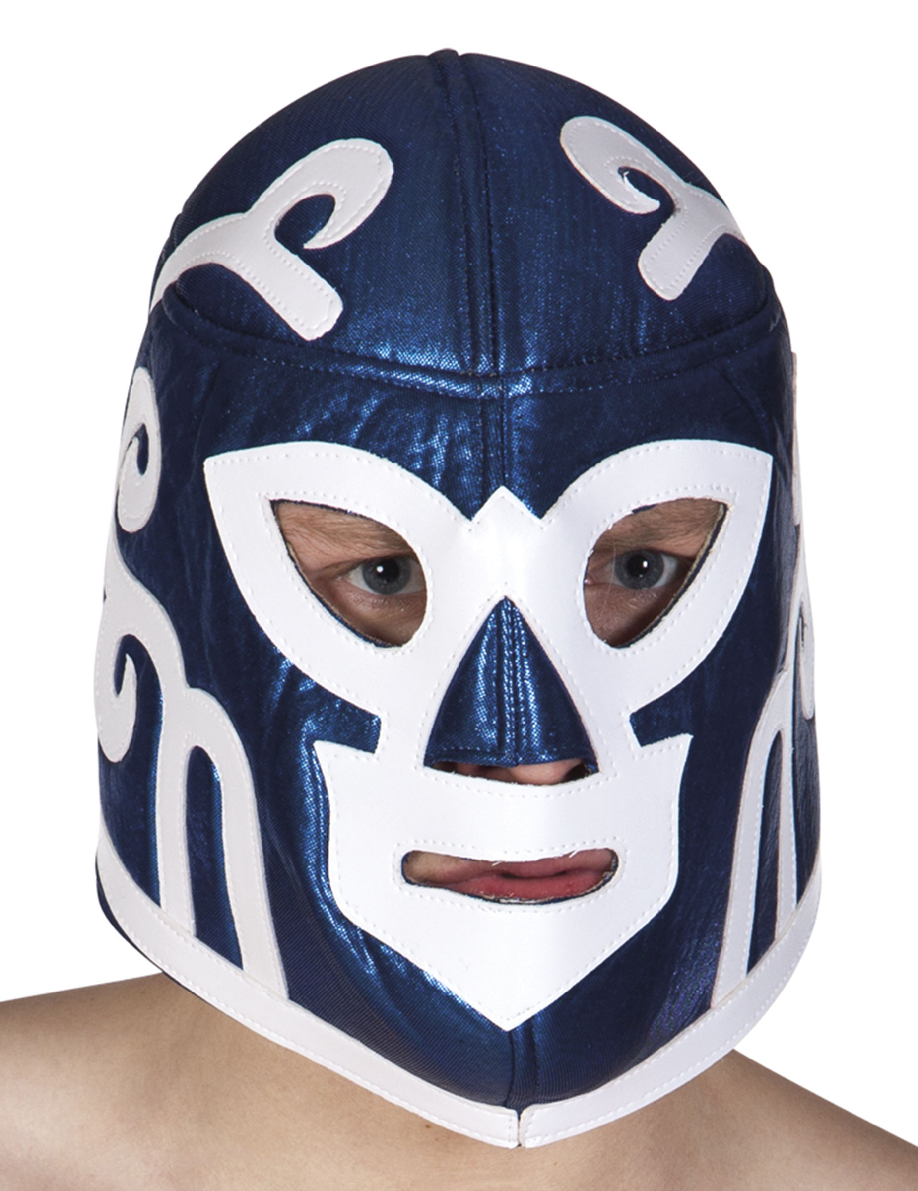 Masque catcheur bleu adulte