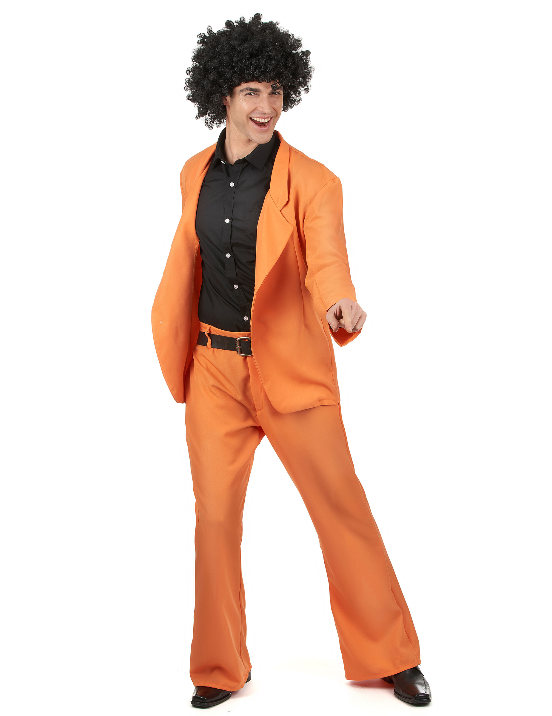 Déguisement disco orange adulte
